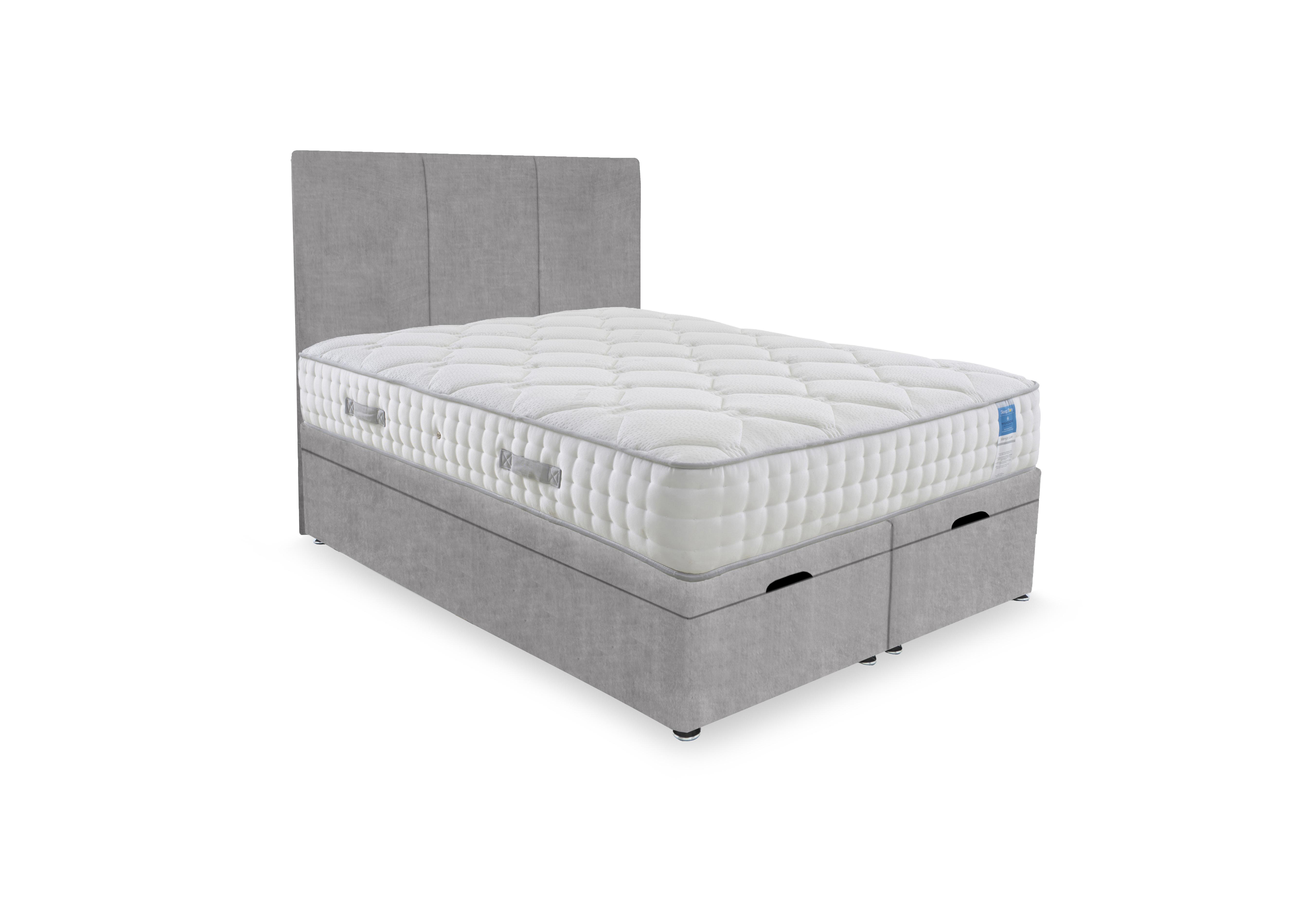 Memory Luxe End Lift Ottoman Divan Set in Lace Dolphin on Furniture Village
