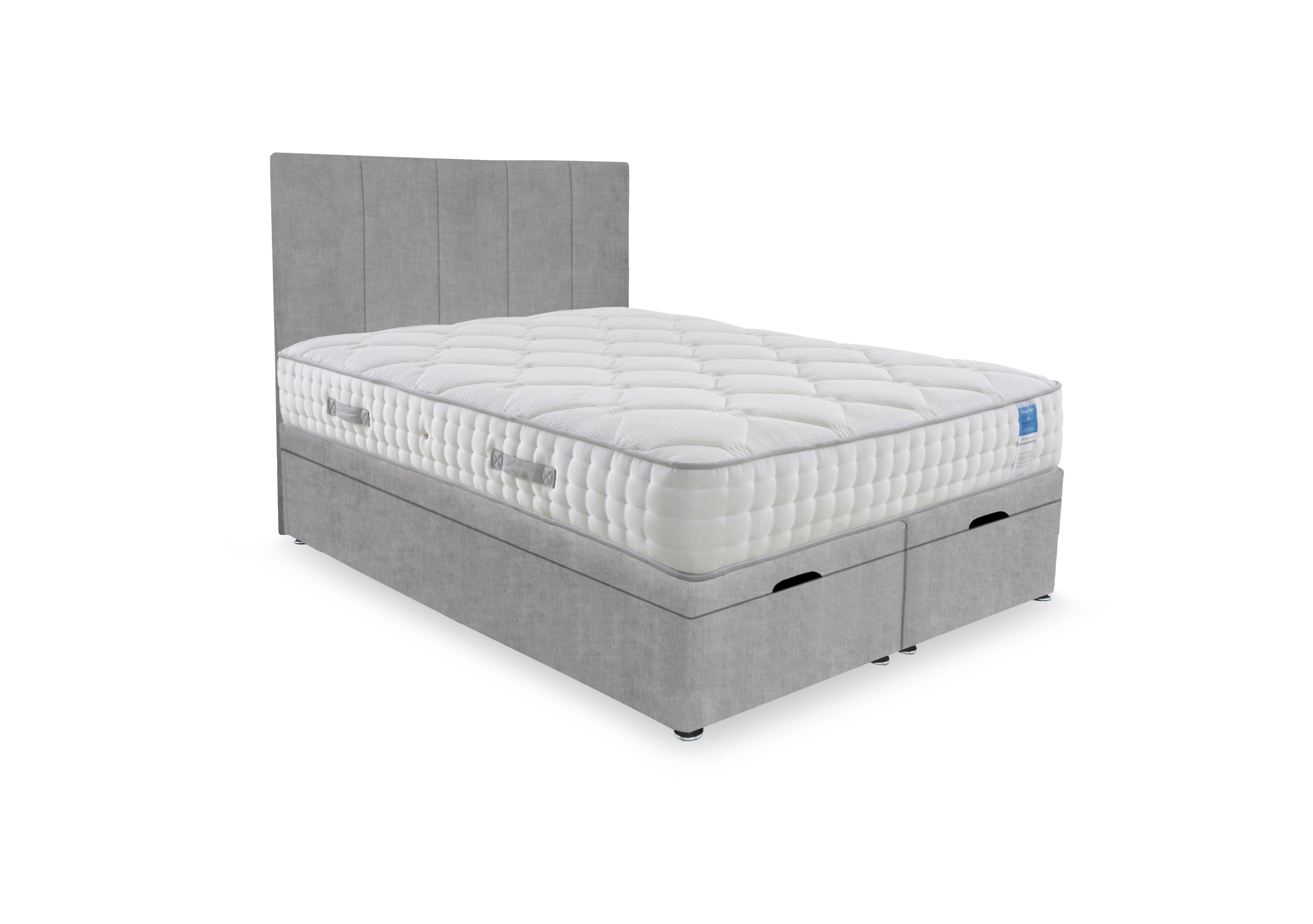 Memory Luxe End Lift Ottoman Divan Set in Lace Dolphin on Furniture Village