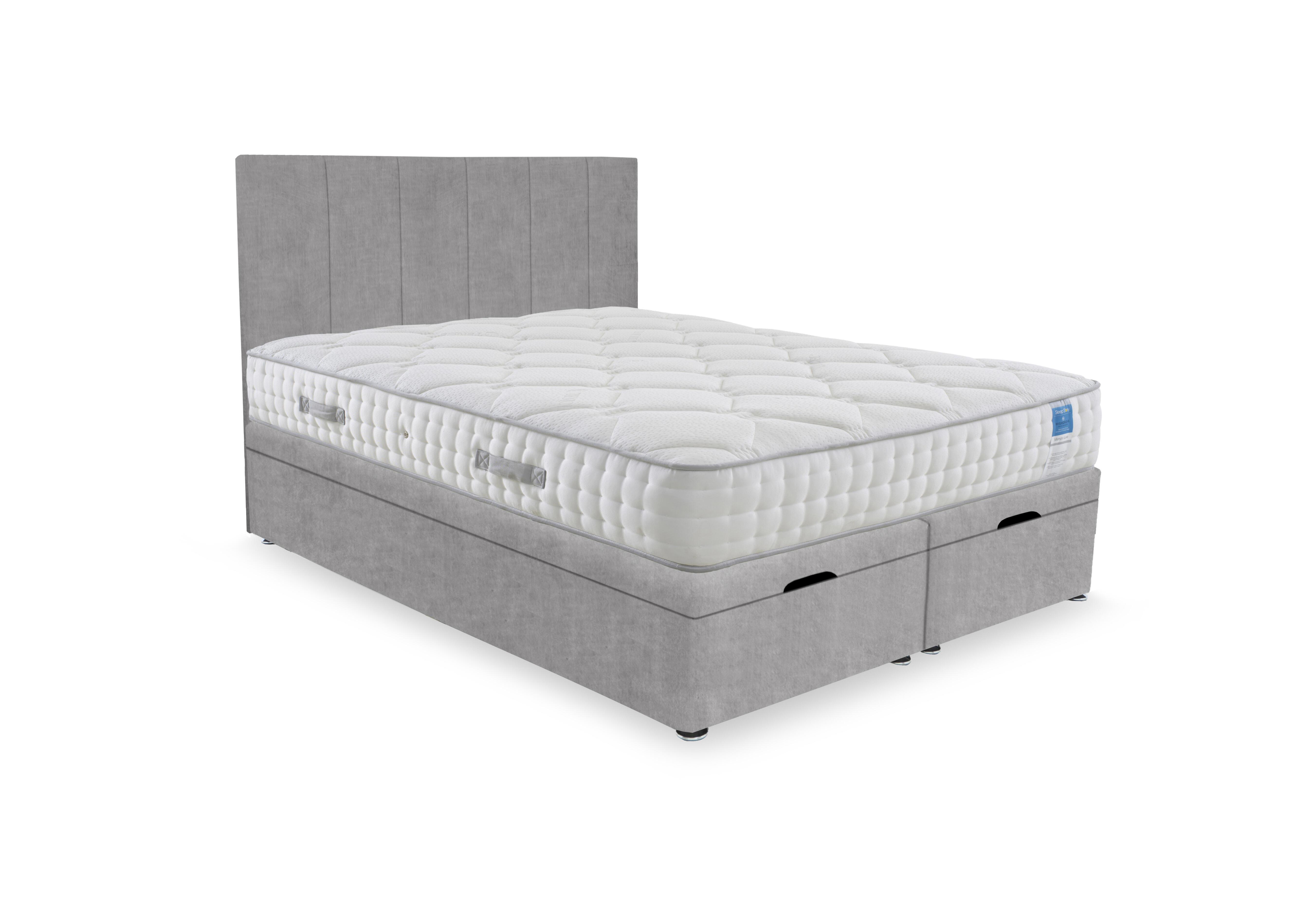 Memory Luxe End Lift Ottoman Divan Set in Lace Dolphin on Furniture Village