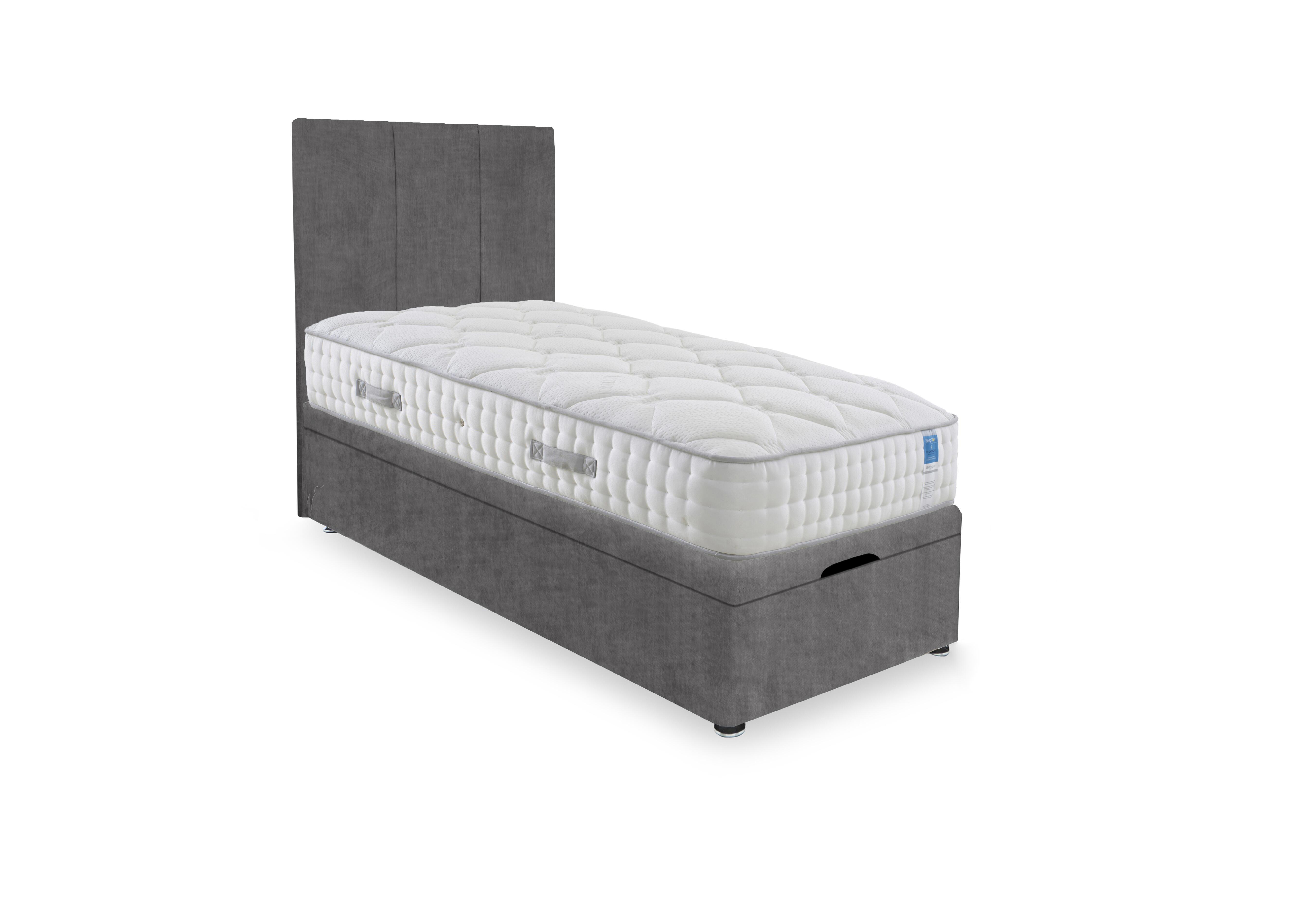 Memory Luxe End Lift Ottoman Divan Set in Lace Domino on Furniture Village
