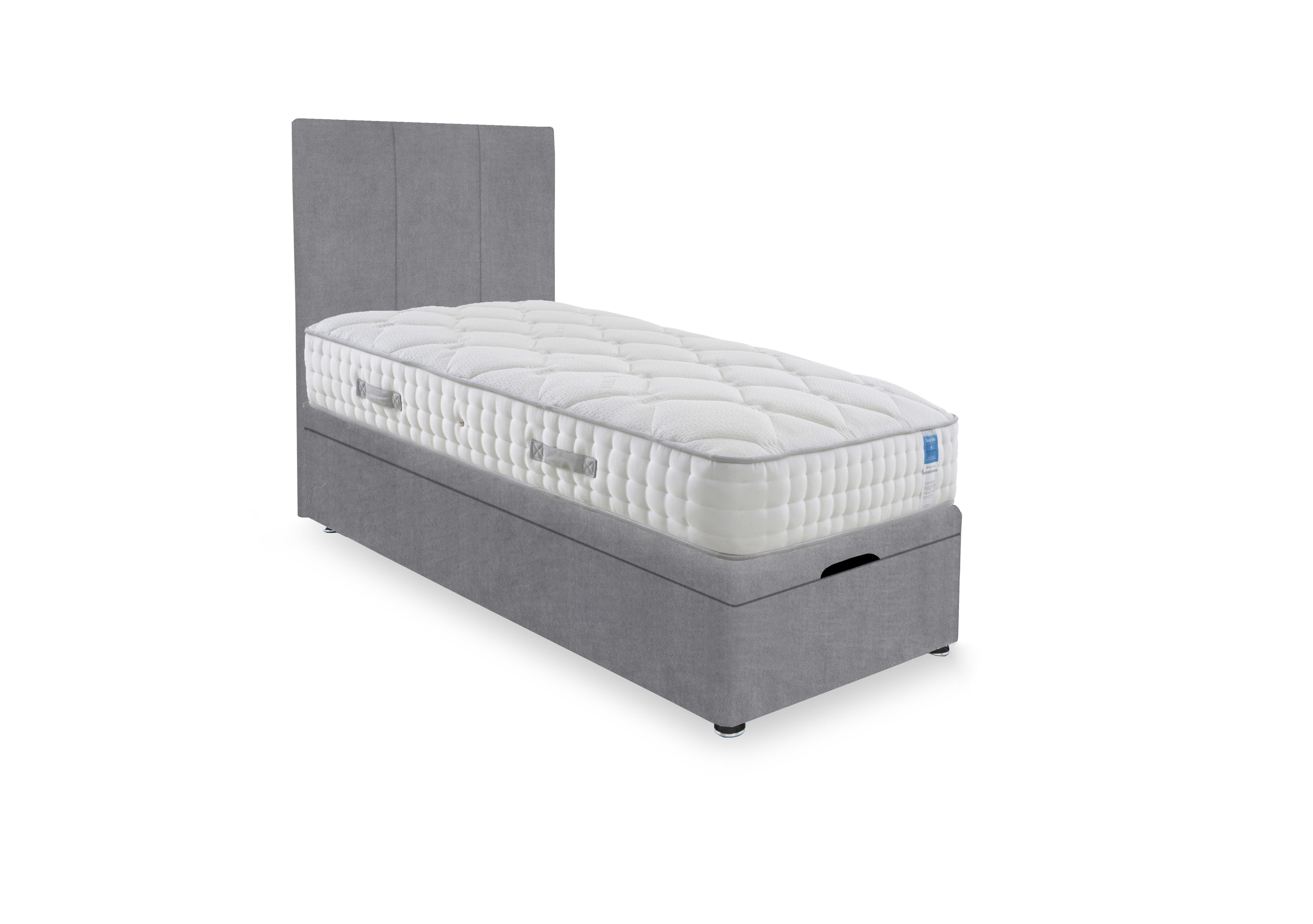 Memory Luxe End Lift Ottoman Divan Set in Plain Diamond on Furniture Village