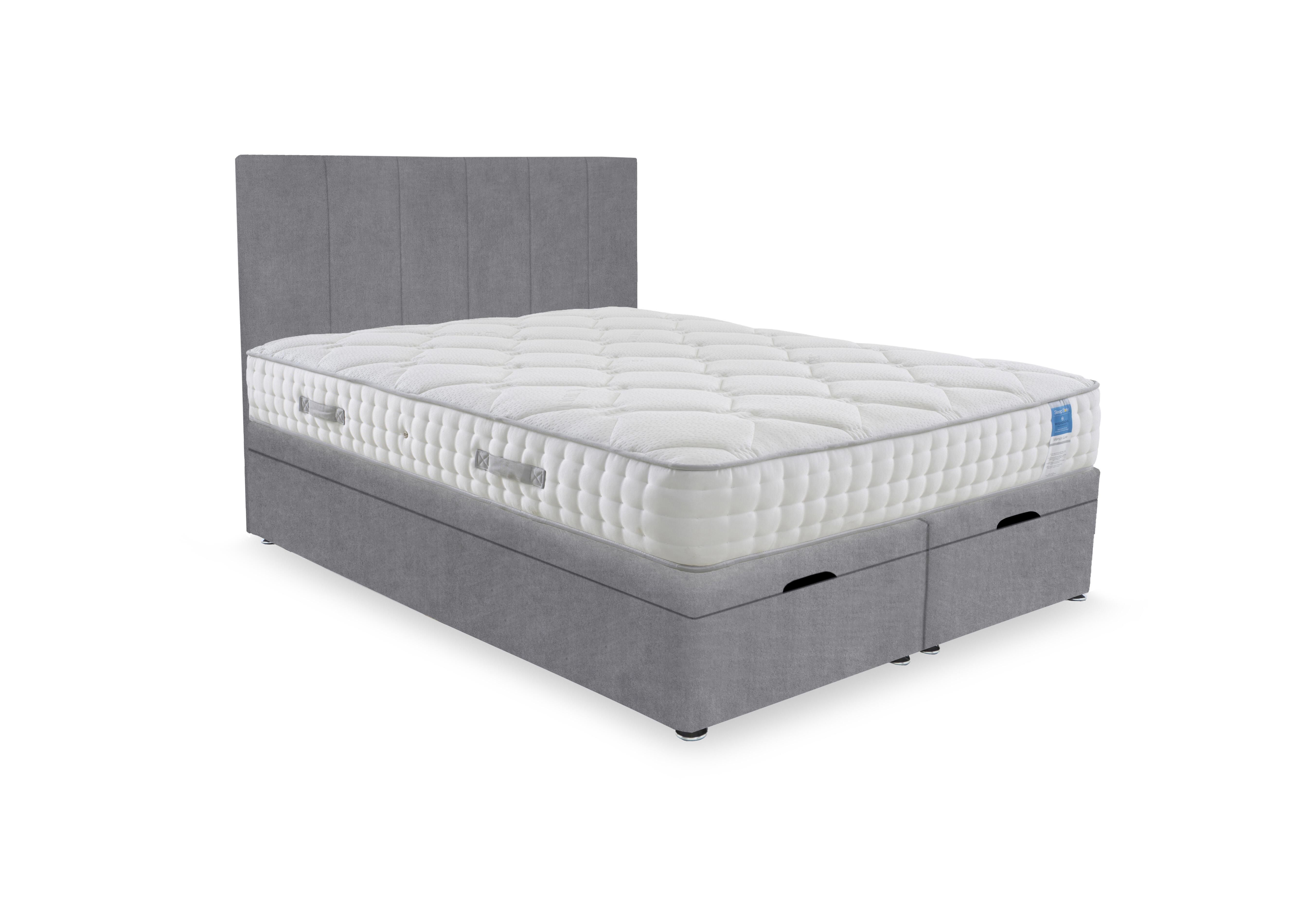 Memory Luxe End Lift Ottoman Divan Set in Plain Diamond on Furniture Village