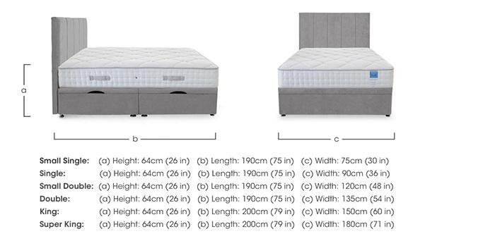 Memory Luxe Side Lift Ottoman Divan Set in  on Furniture Village