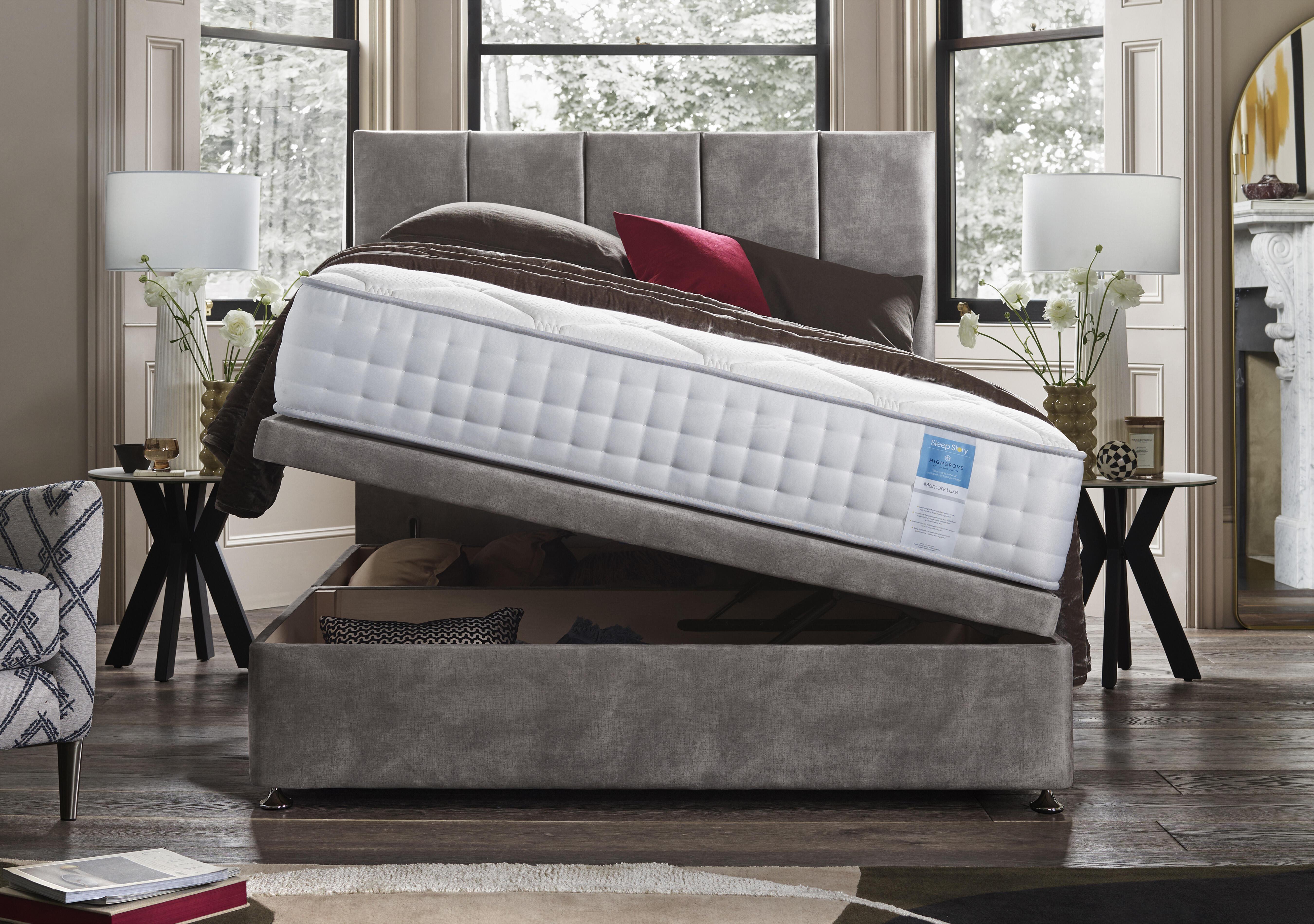 Memory Luxe Side Lift Ottoman Divan Set in  on Furniture Village