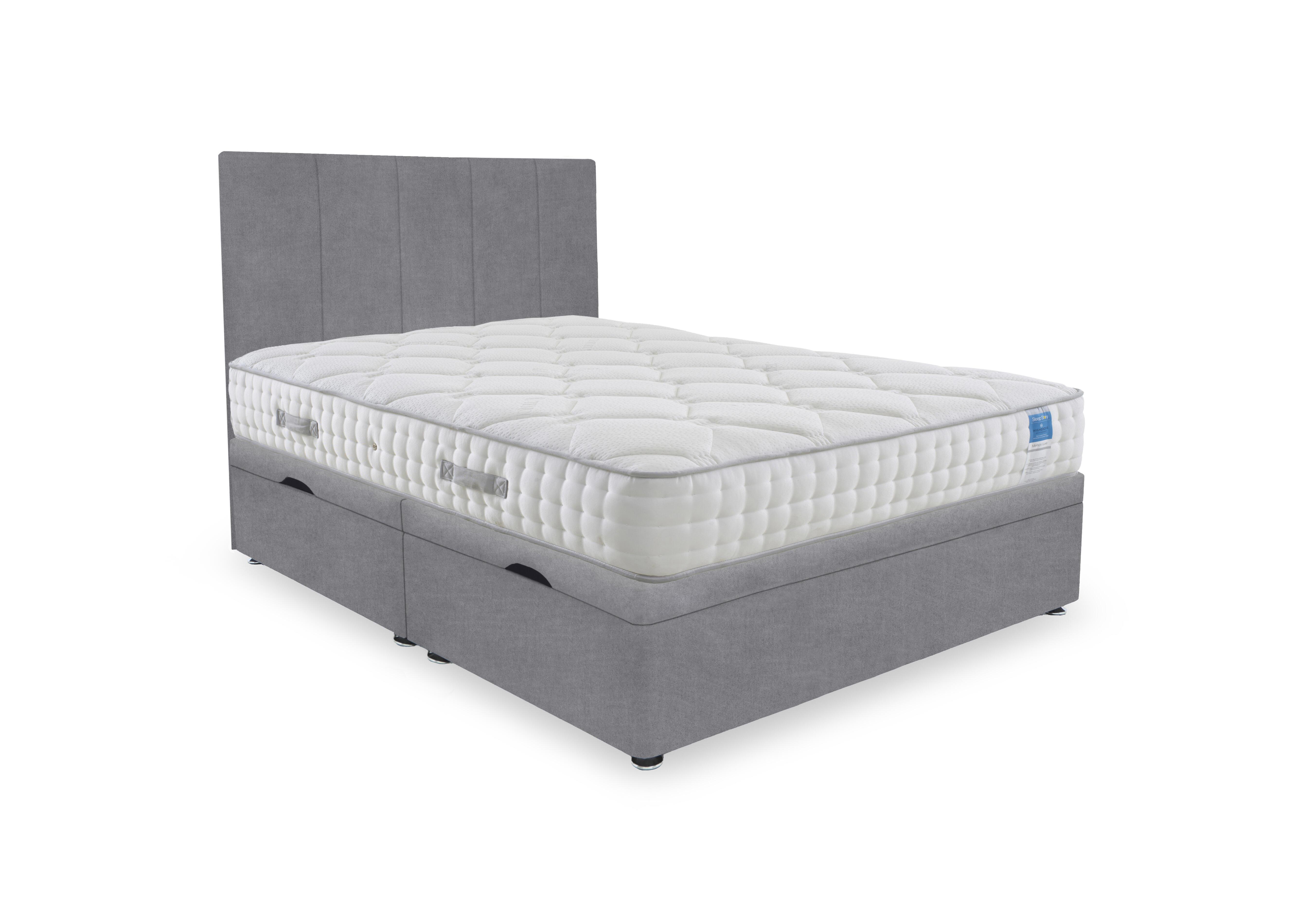 Memory Luxe Side Lift Ottoman Divan Set in Plain Diamond on Furniture Village