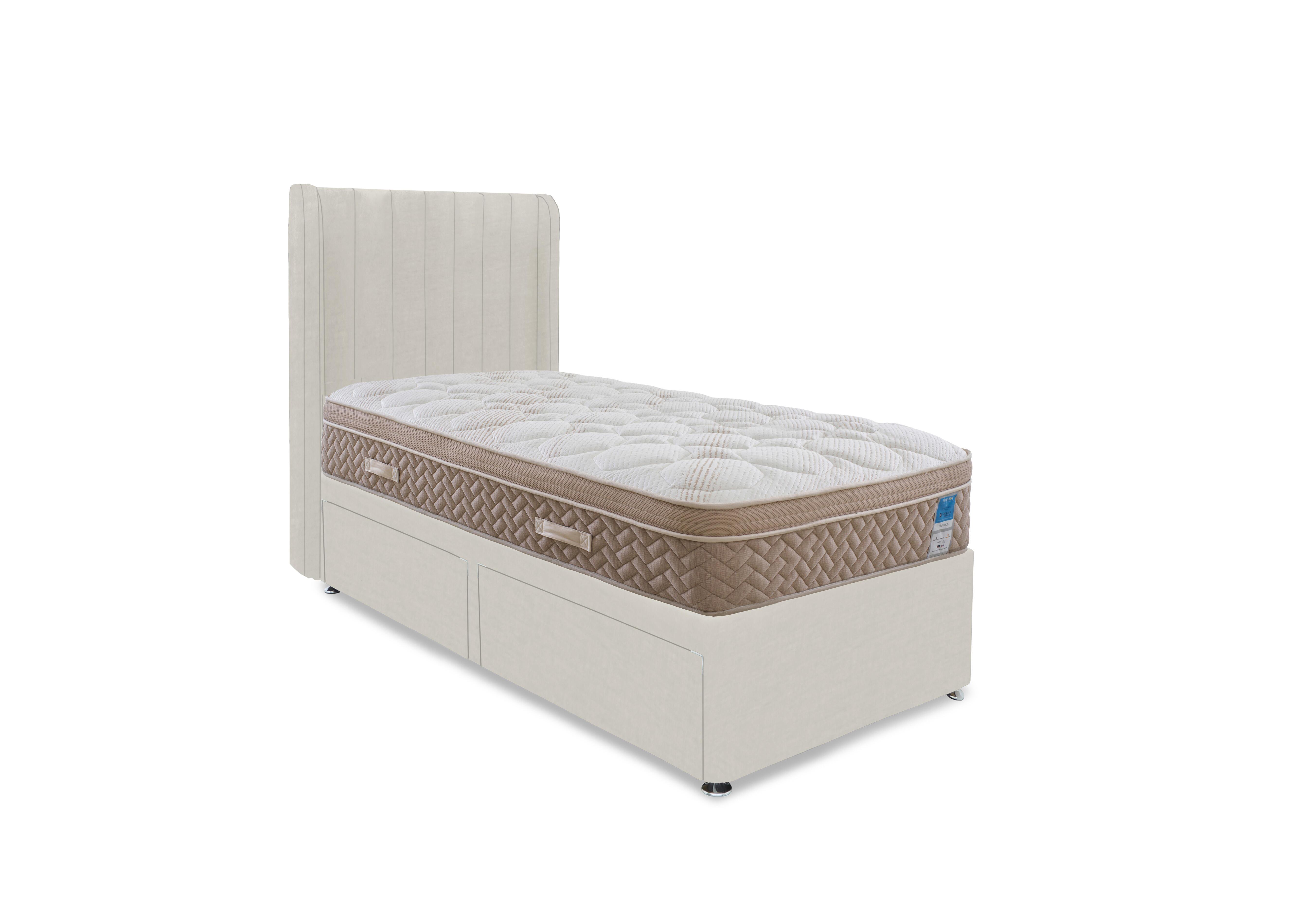 PlushTech Divan Set in Plush Ecru on Furniture Village