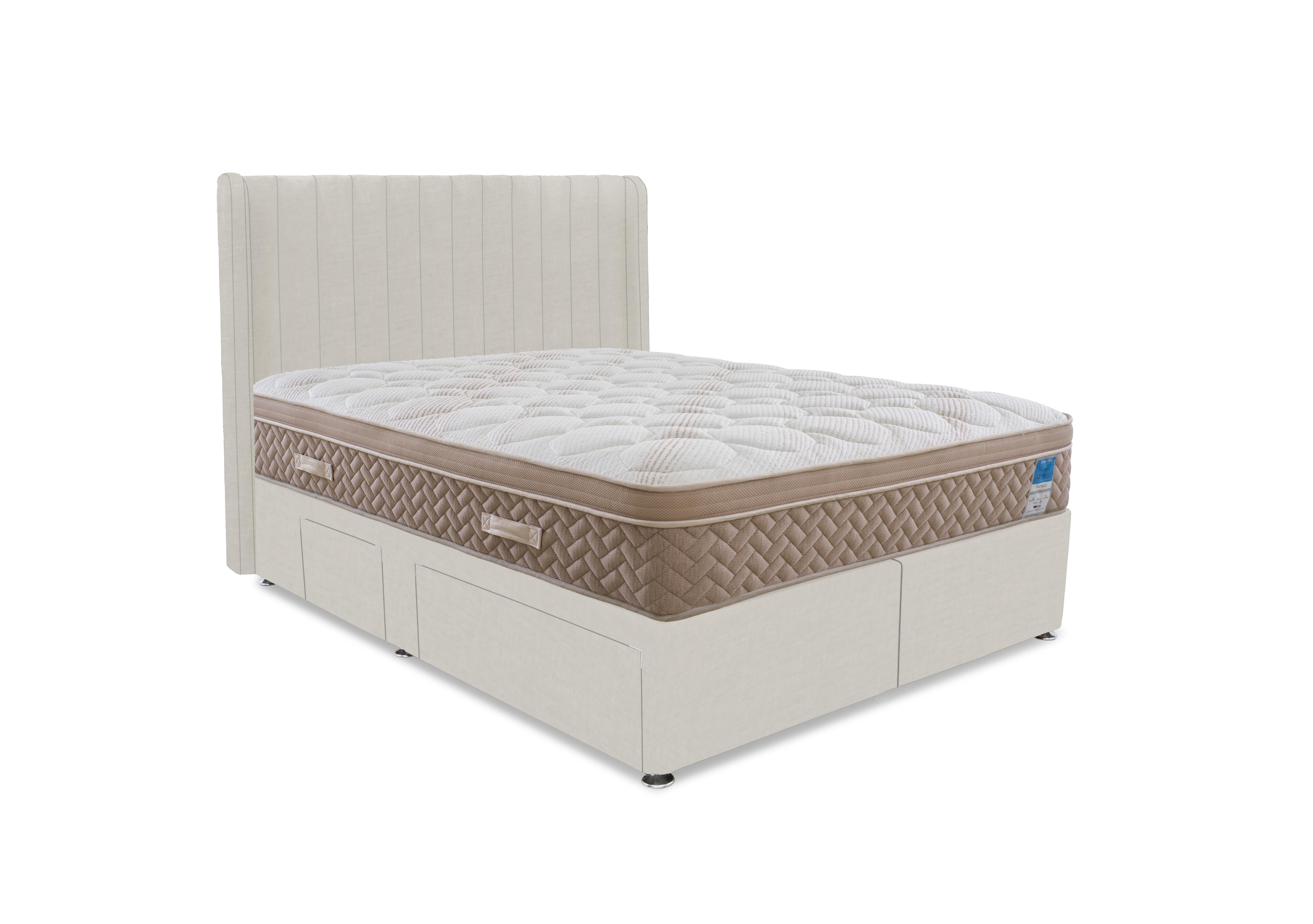 PlushTech Divan Set in Plush Ecru on Furniture Village