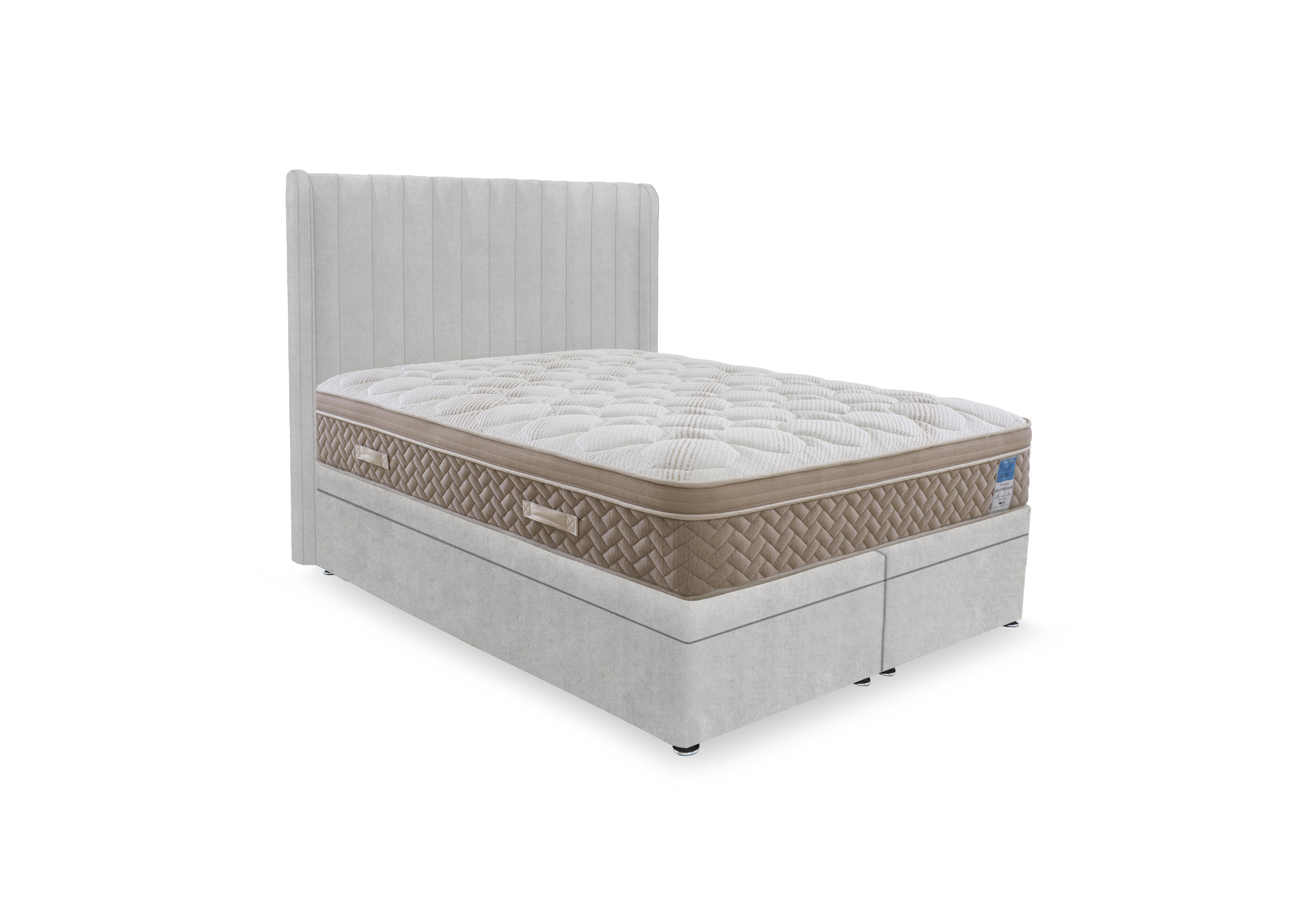 PlushTech Electric End Lift Ottoman Divan Set in Plain Opal on Furniture Village