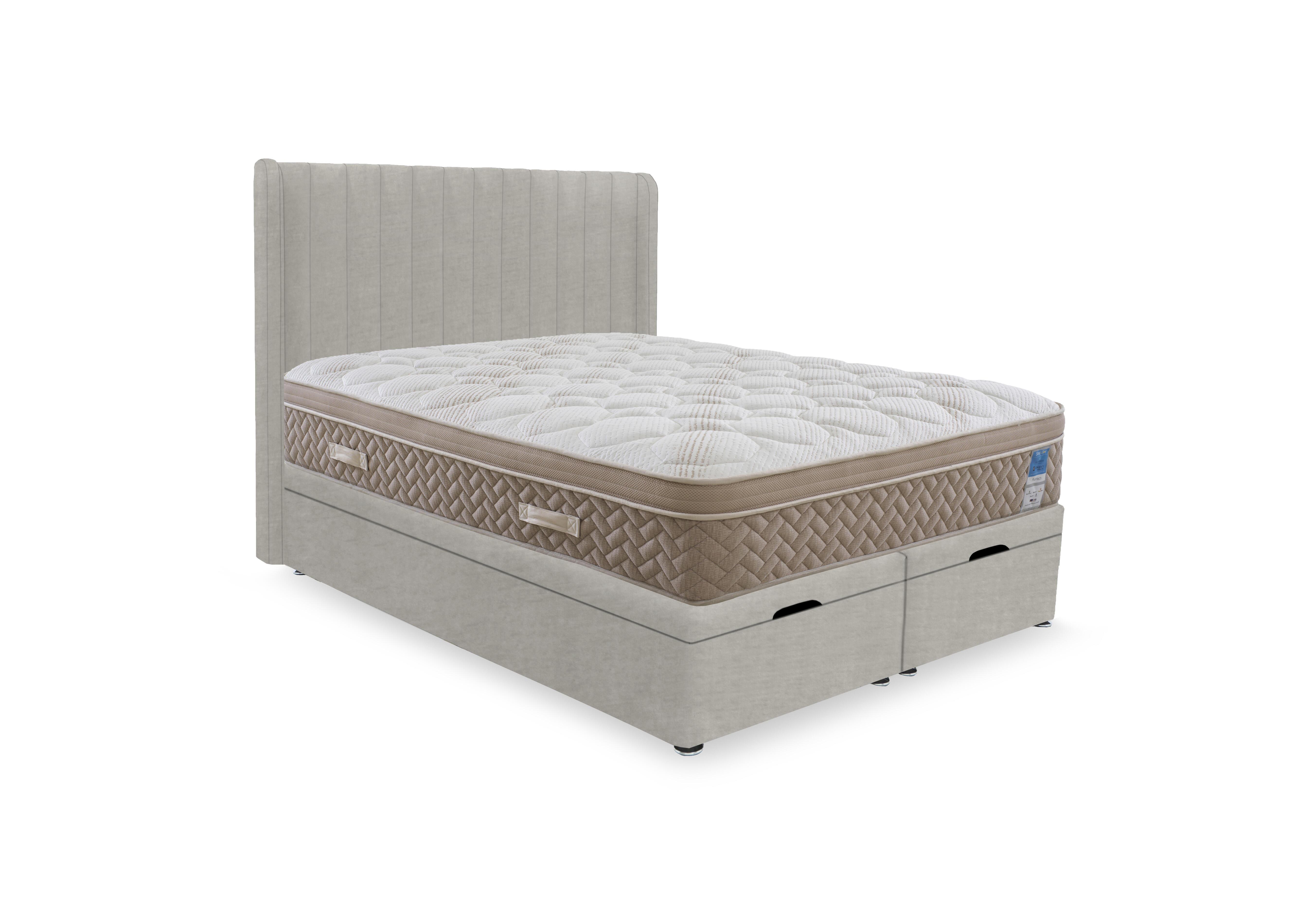 PlushTech End Lift Ottoman Divan Set in Milan Stone on Furniture Village