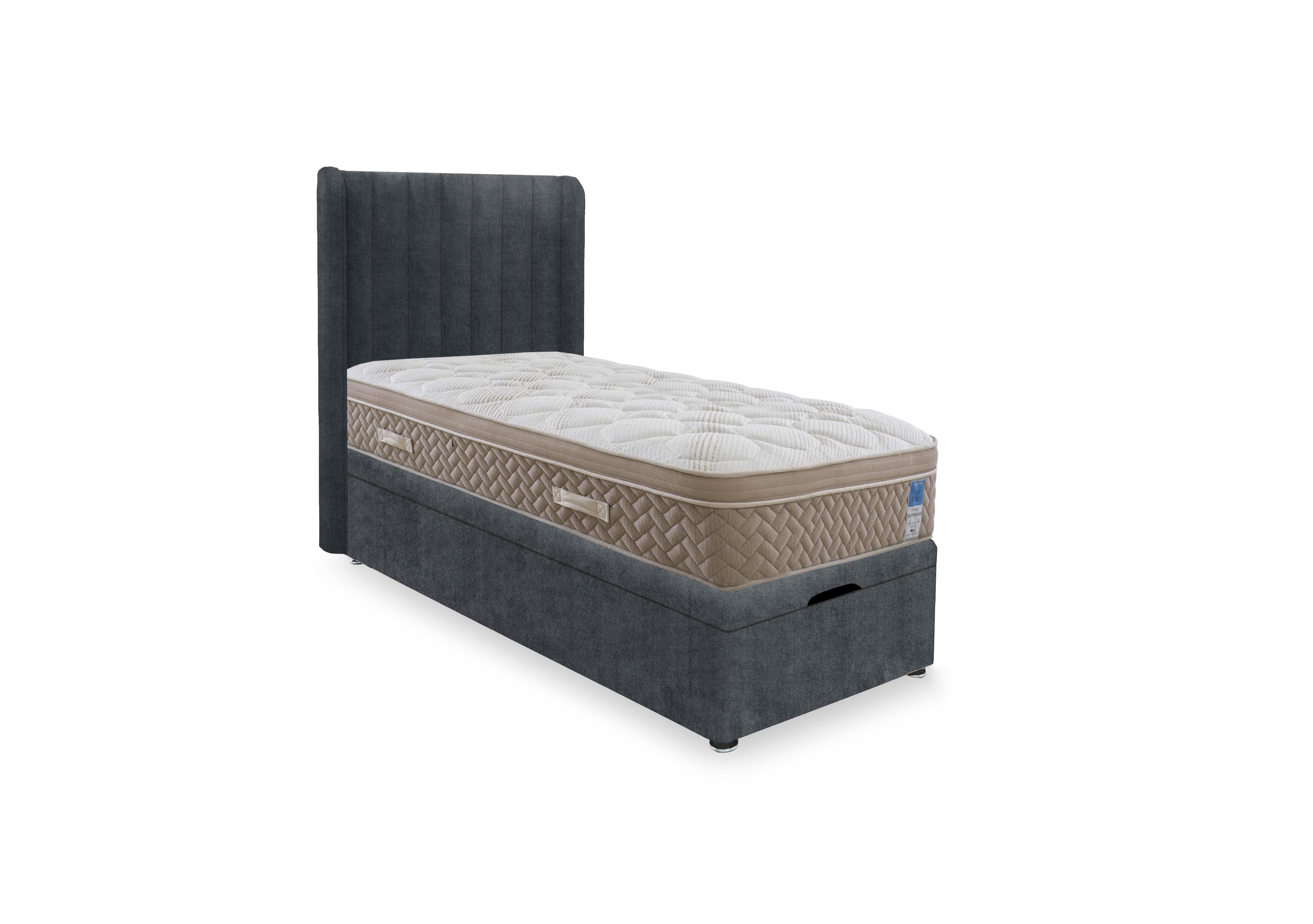 PlushTech End Lift Ottoman Divan Set in Plain Onyx on Furniture Village