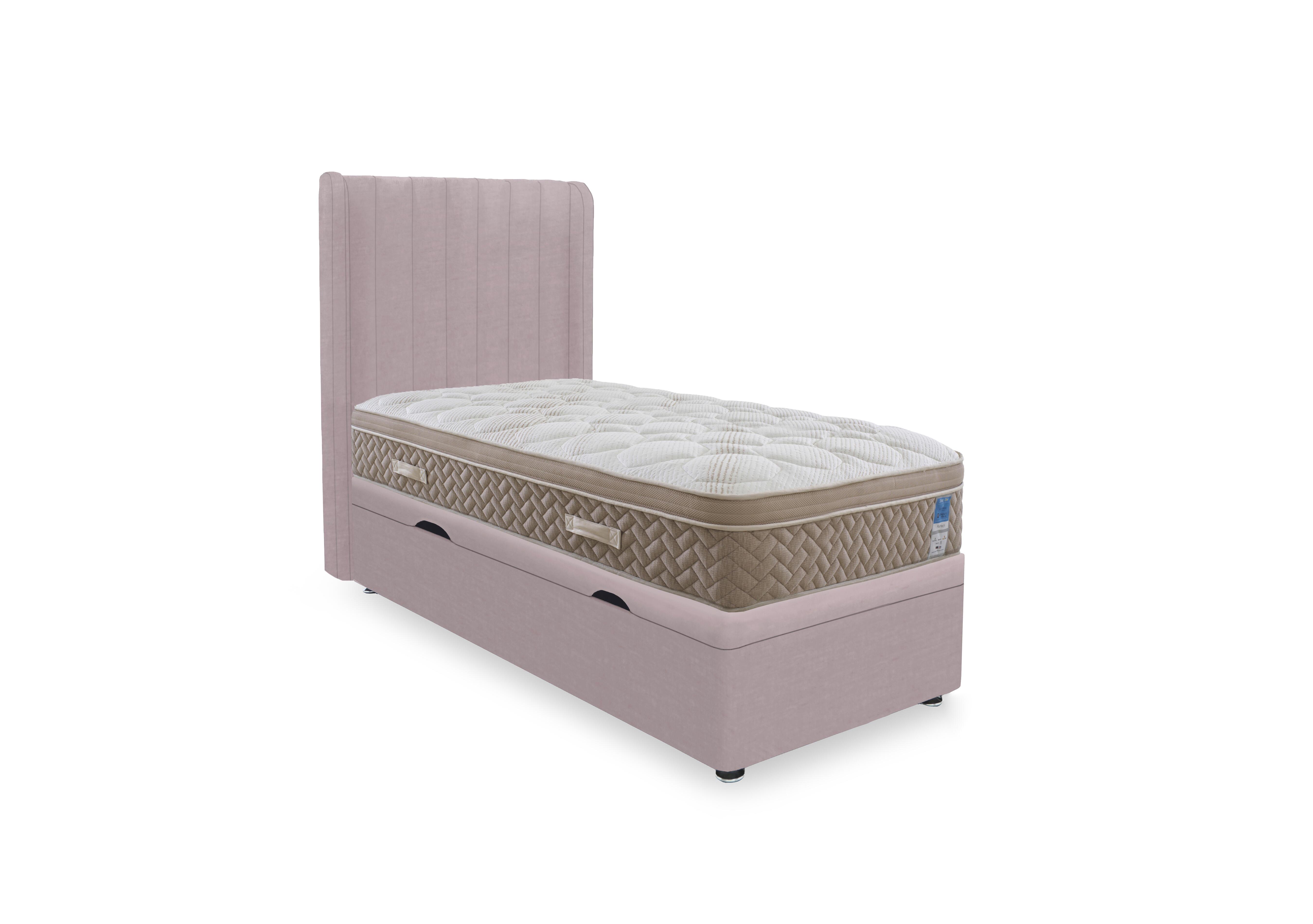 PlushTech Side Lift Ottoman Divan Set in Plush Lilac on Furniture Village
