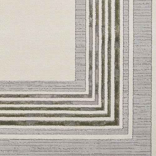 Adoria Rug in Ivory - Green on Furniture Village