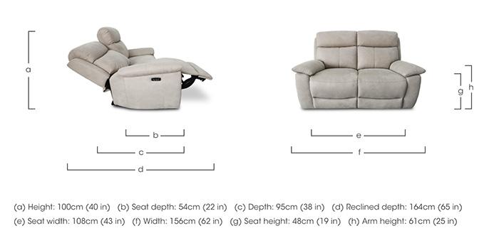 Echo Fabric 2 Seater Power Recliner Sofa in  on Furniture Village