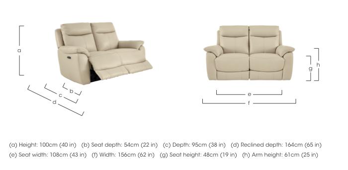 Echo Leather 2 Seater Power Recliner Sofa in  on Furniture Village