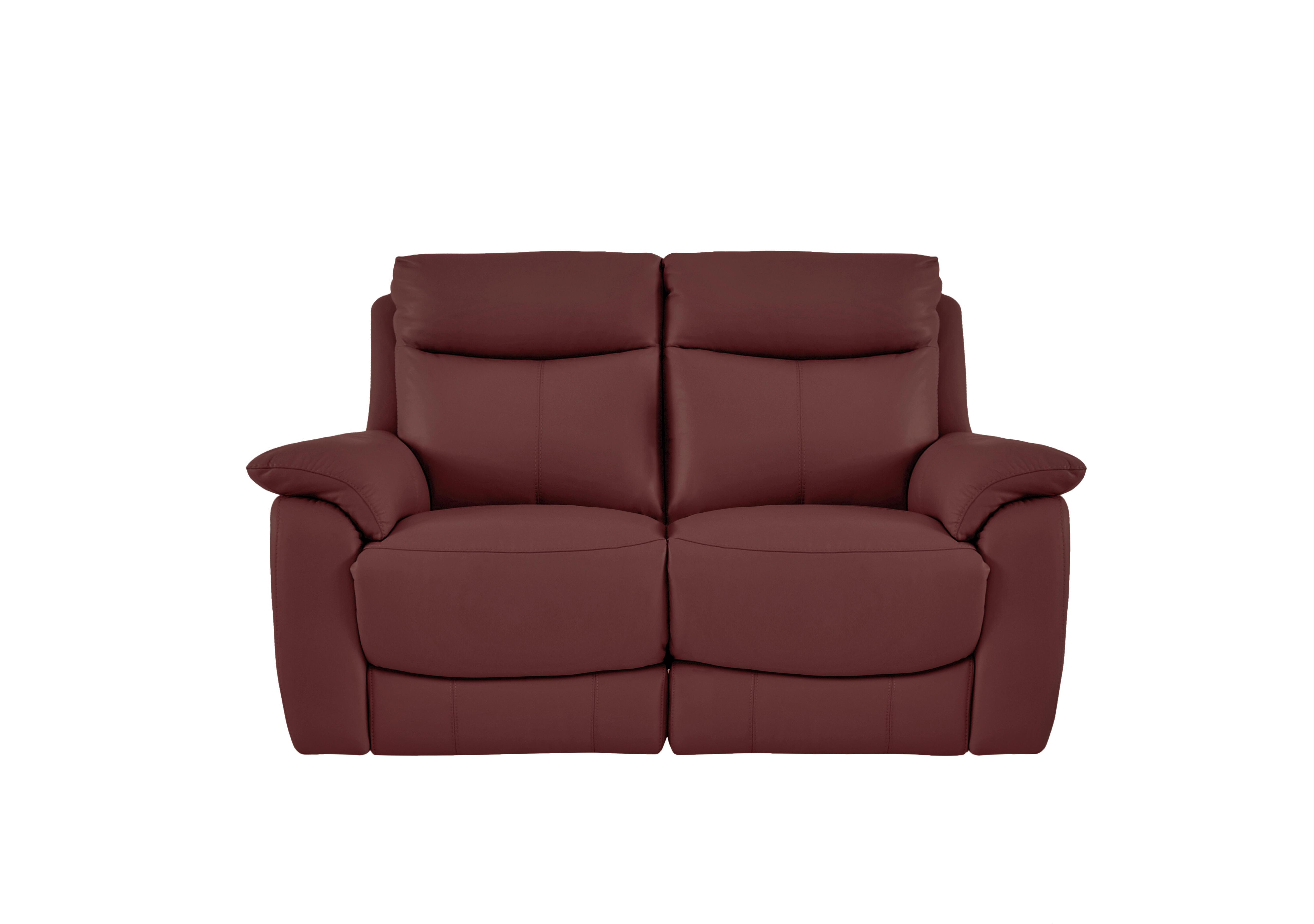 Echo 2 Seater Leather Sofa in Bv-035c Deep Red on Furniture Village