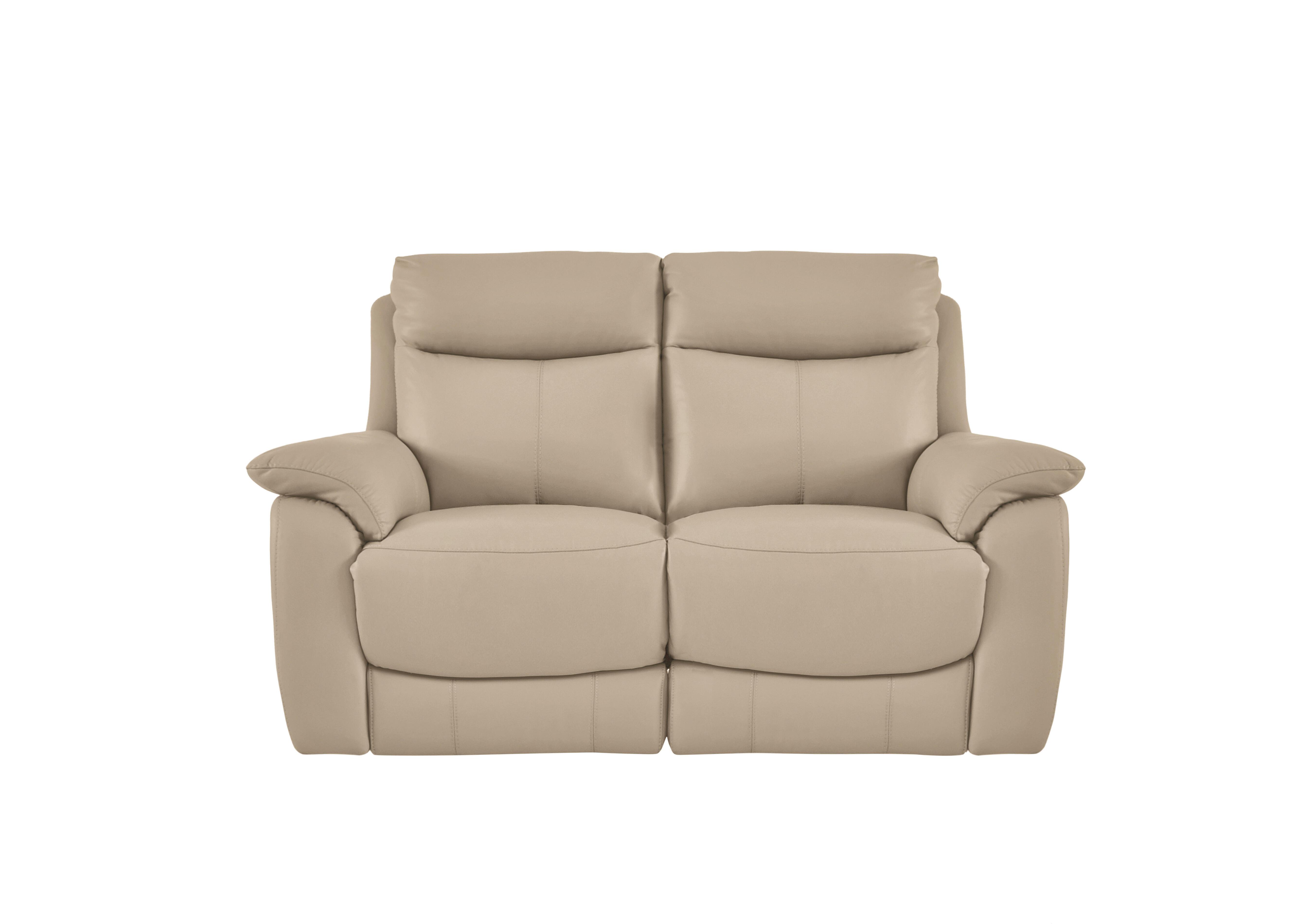 Echo 2 Seater Leather Sofa in Bv-039c Pebble on Furniture Village