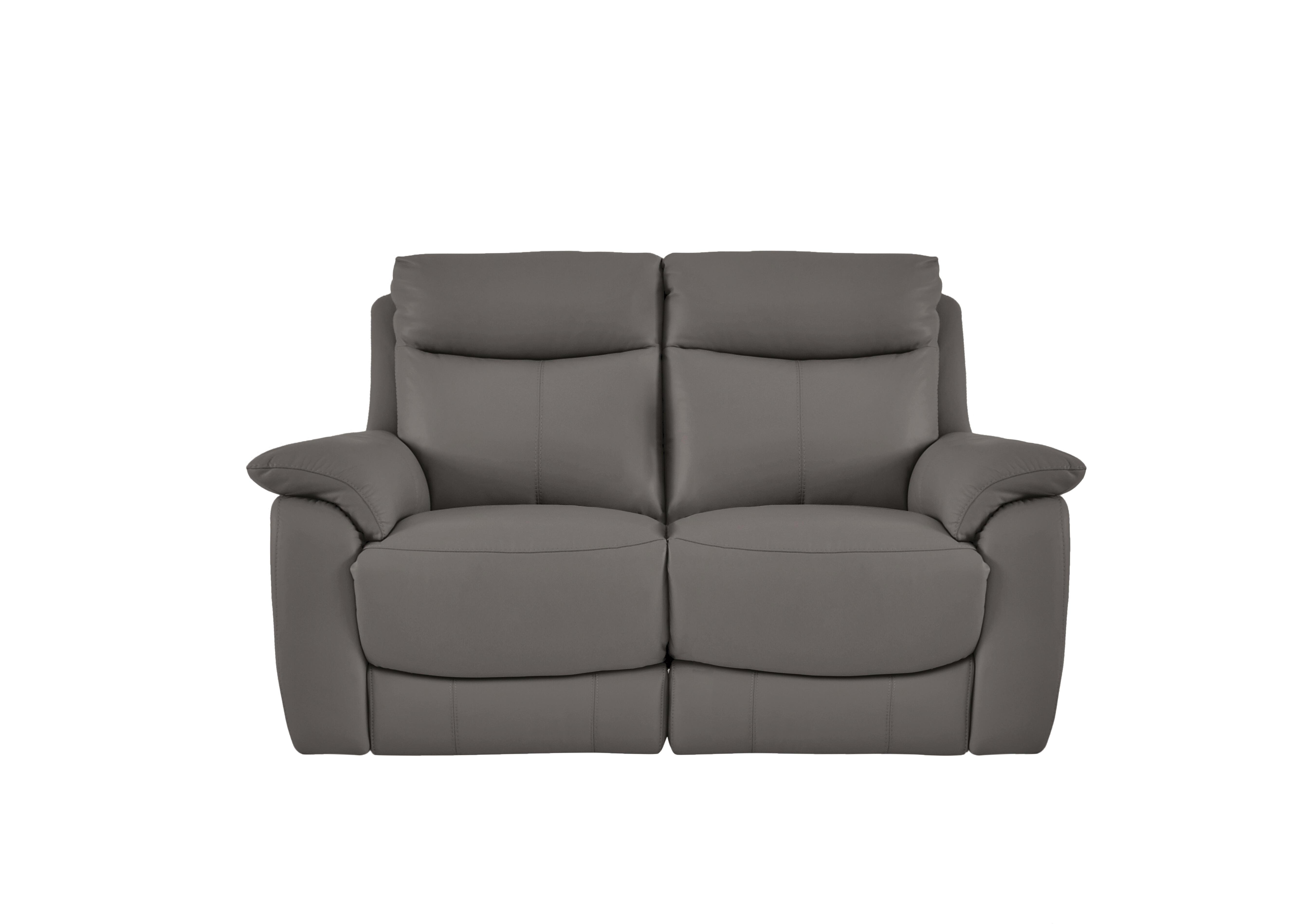 Echo 2 Seater Leather Sofa in Bv-042e Elephant on Furniture Village