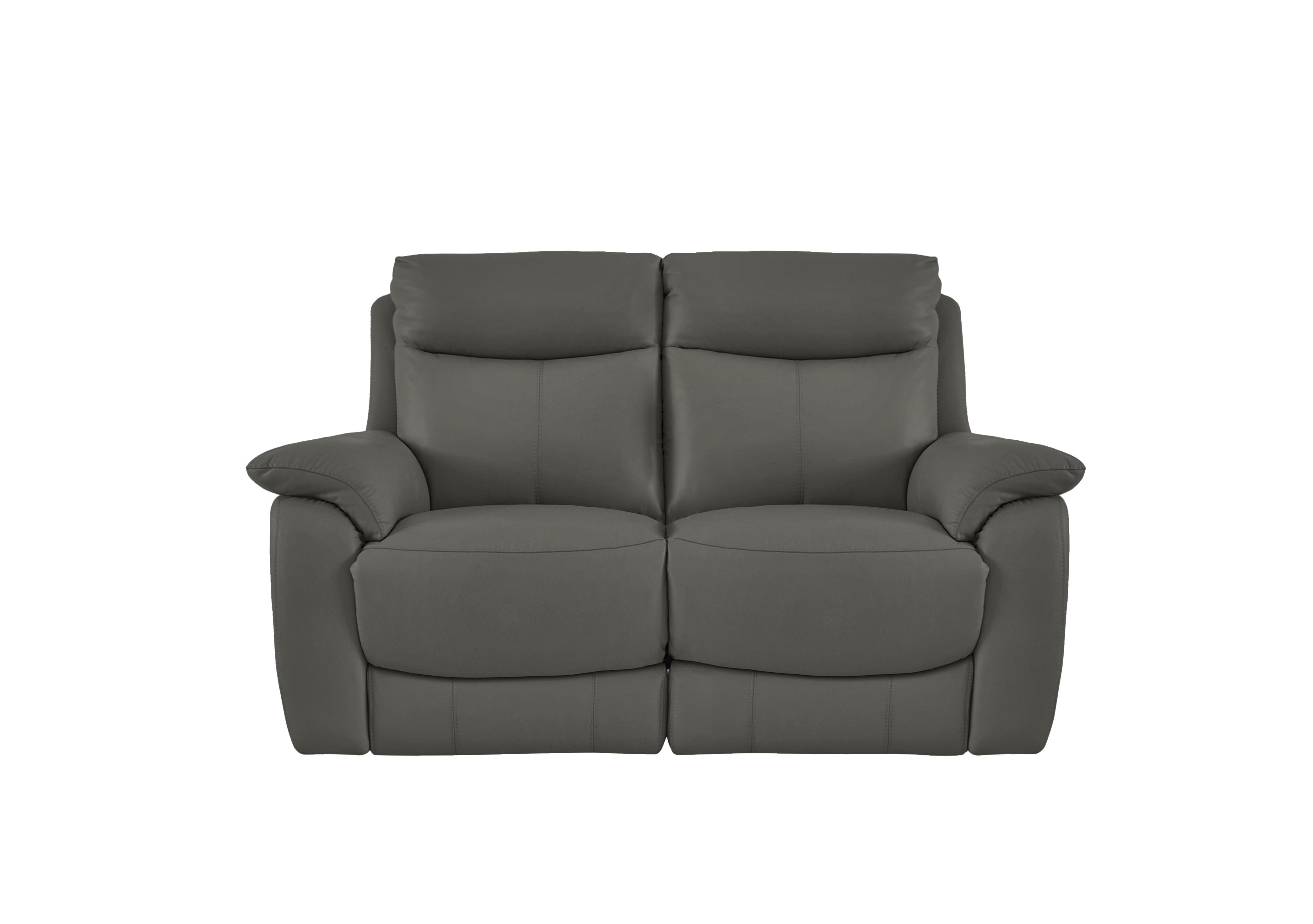 Echo Leather 2 Seater Power Recliner Sofa in Bv-088e Charcoal Grey on Furniture Village