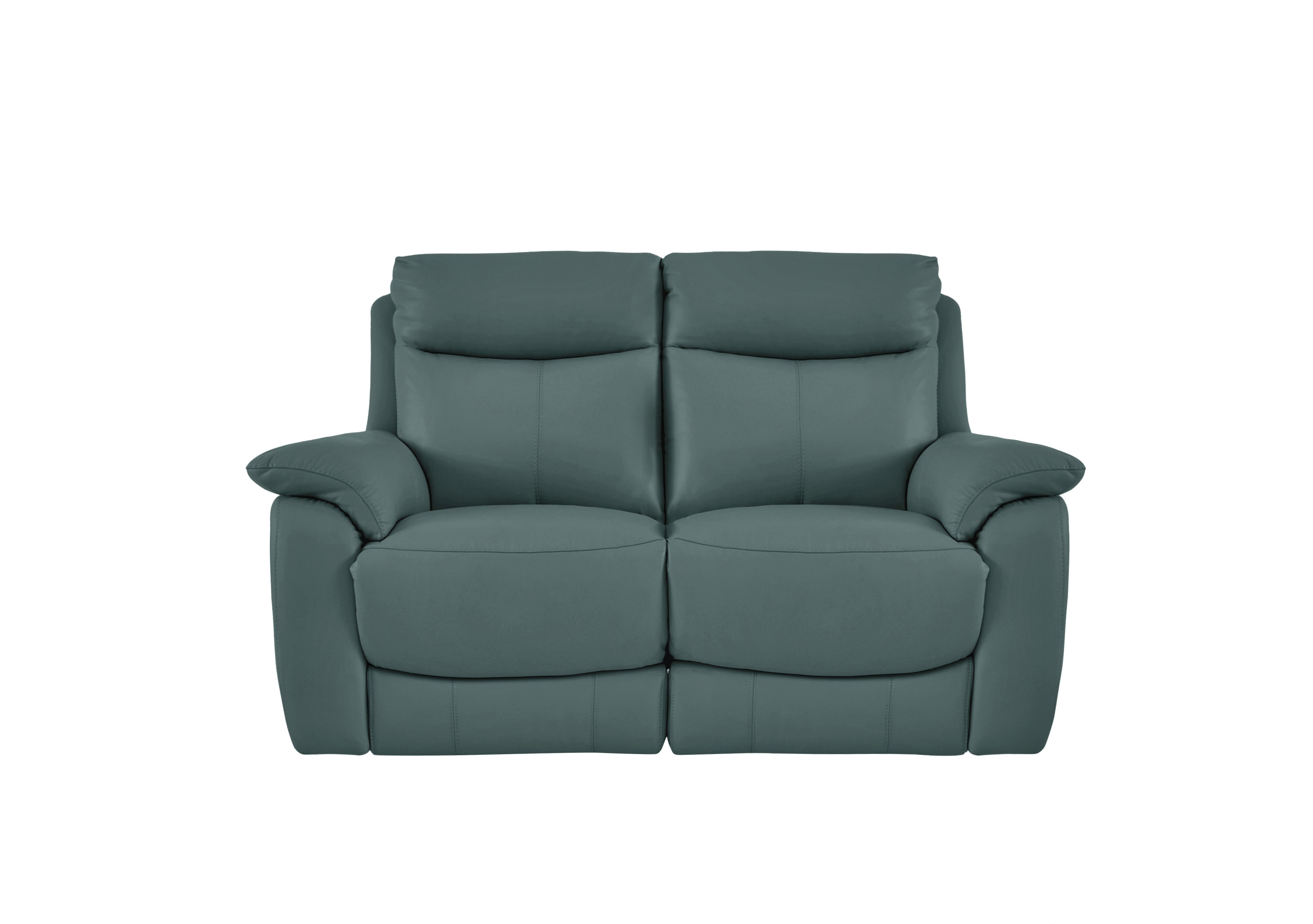 Echo 2 Seater Leather Sofa in Bv-301e Lake Green on Furniture Village