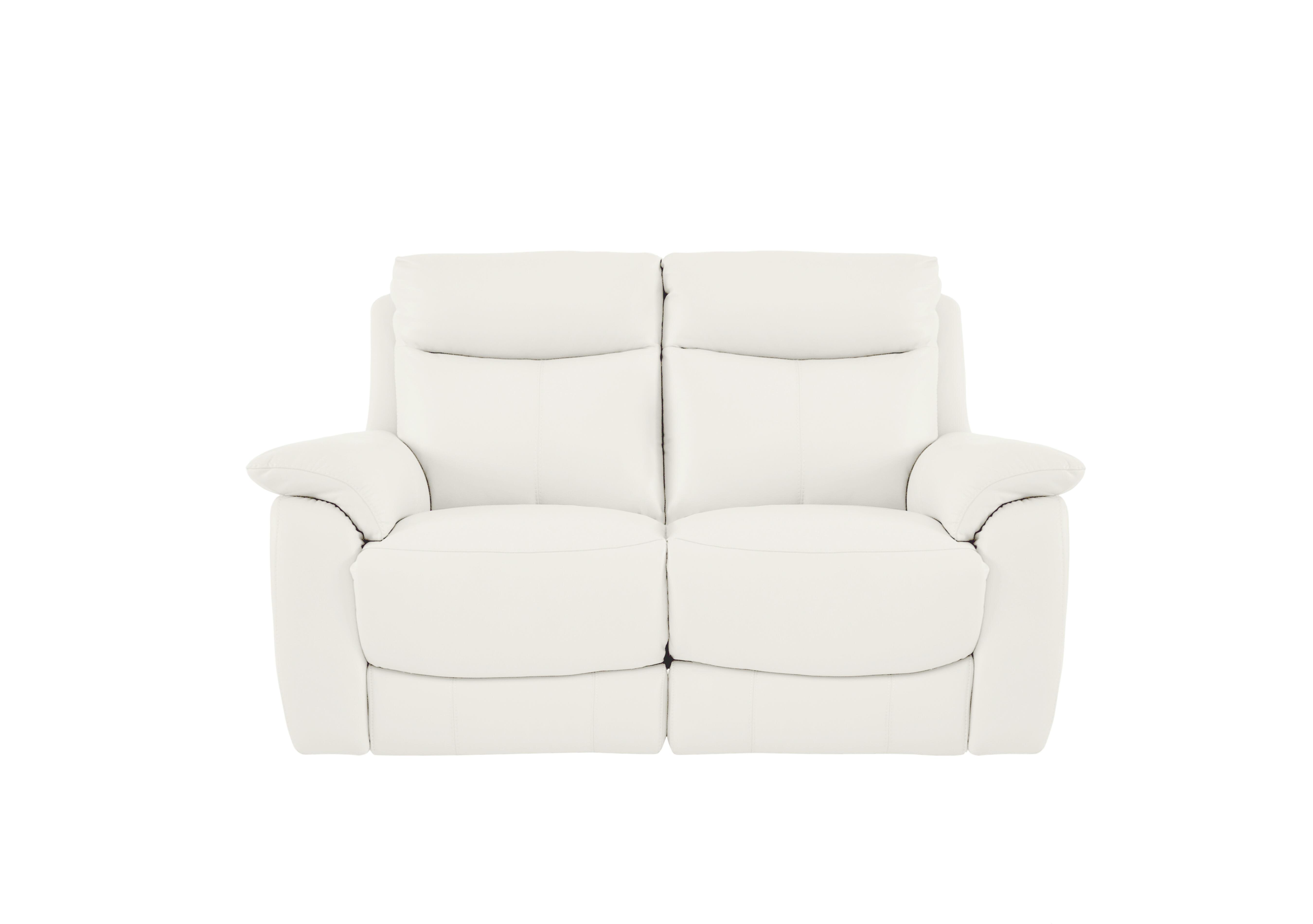 Echo 2 Seater Leather Sofa in Bv-744d Star White on Furniture Village