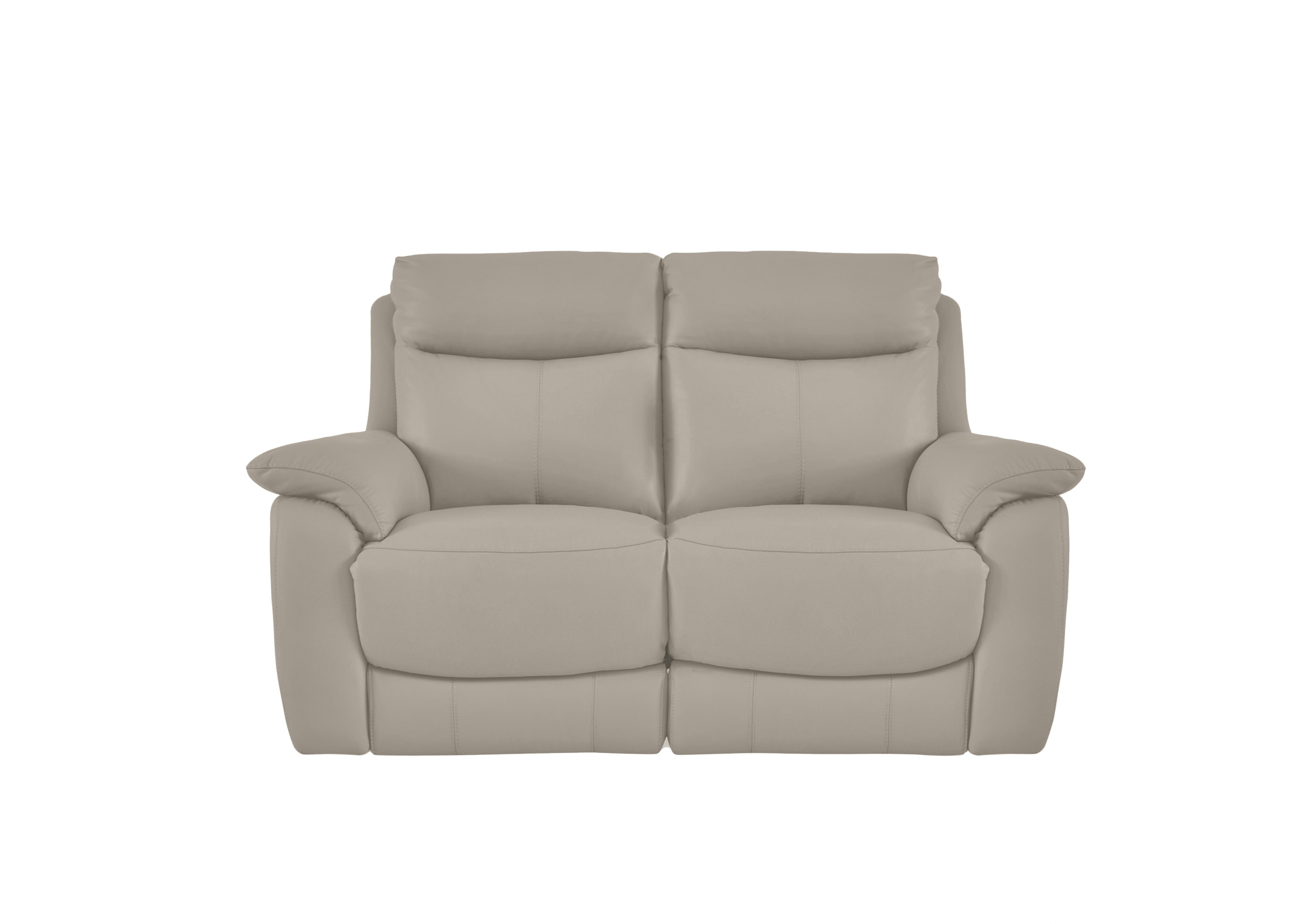 Echo 2 Seater Leather Sofa in Bv-946b Feather Grey on Furniture Village