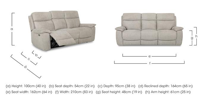 Echo Fabric 3 Seater Power Recliner Sofa in  on Furniture Village