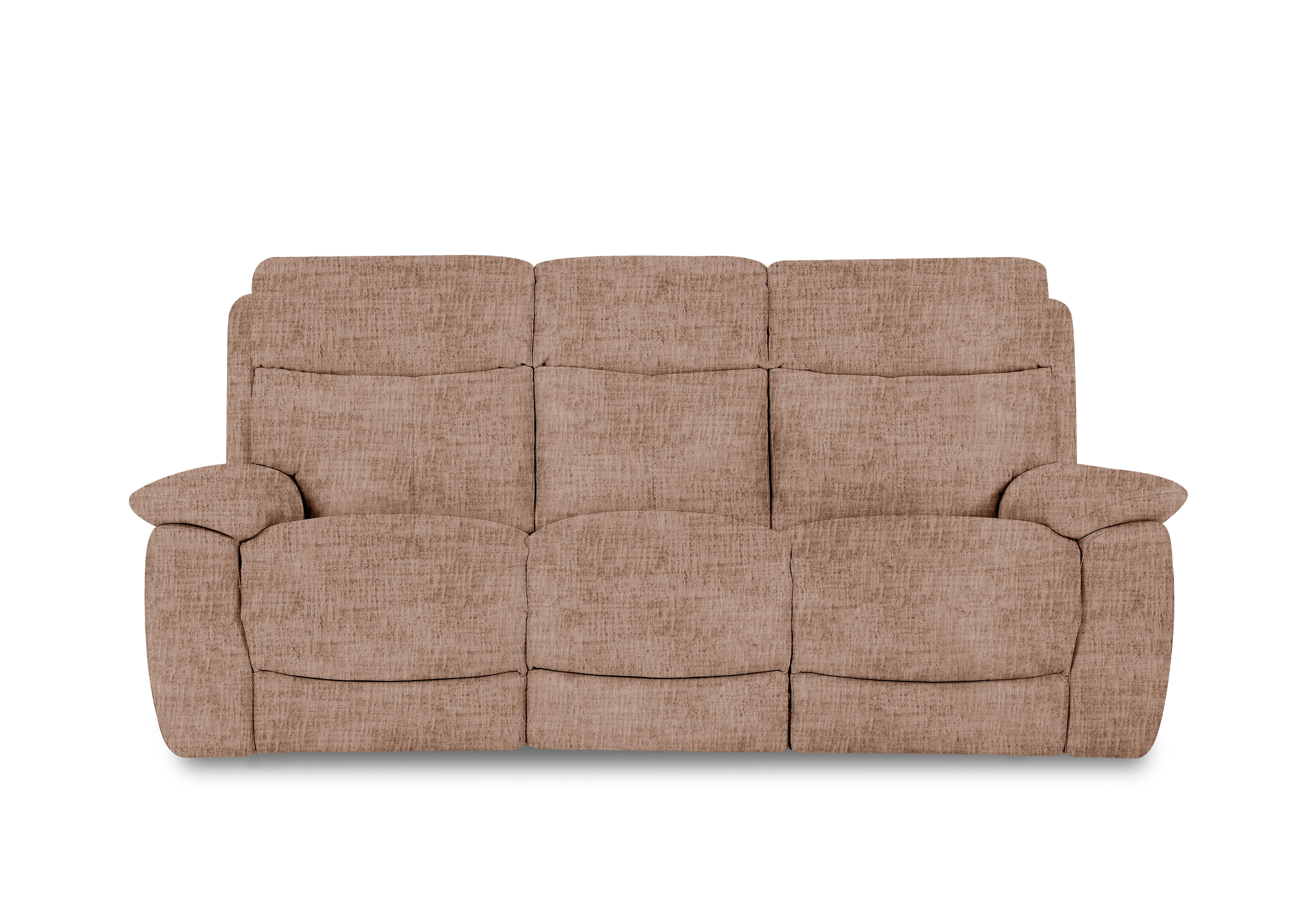 Echo Fabric 3 Seater Power Recliner Sofa in Fab-Mga-R13 Light Brown on Furniture Village
