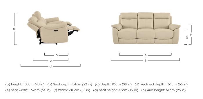 Echo Leather 3 Seater Power Recliner Sofa in  on Furniture Village