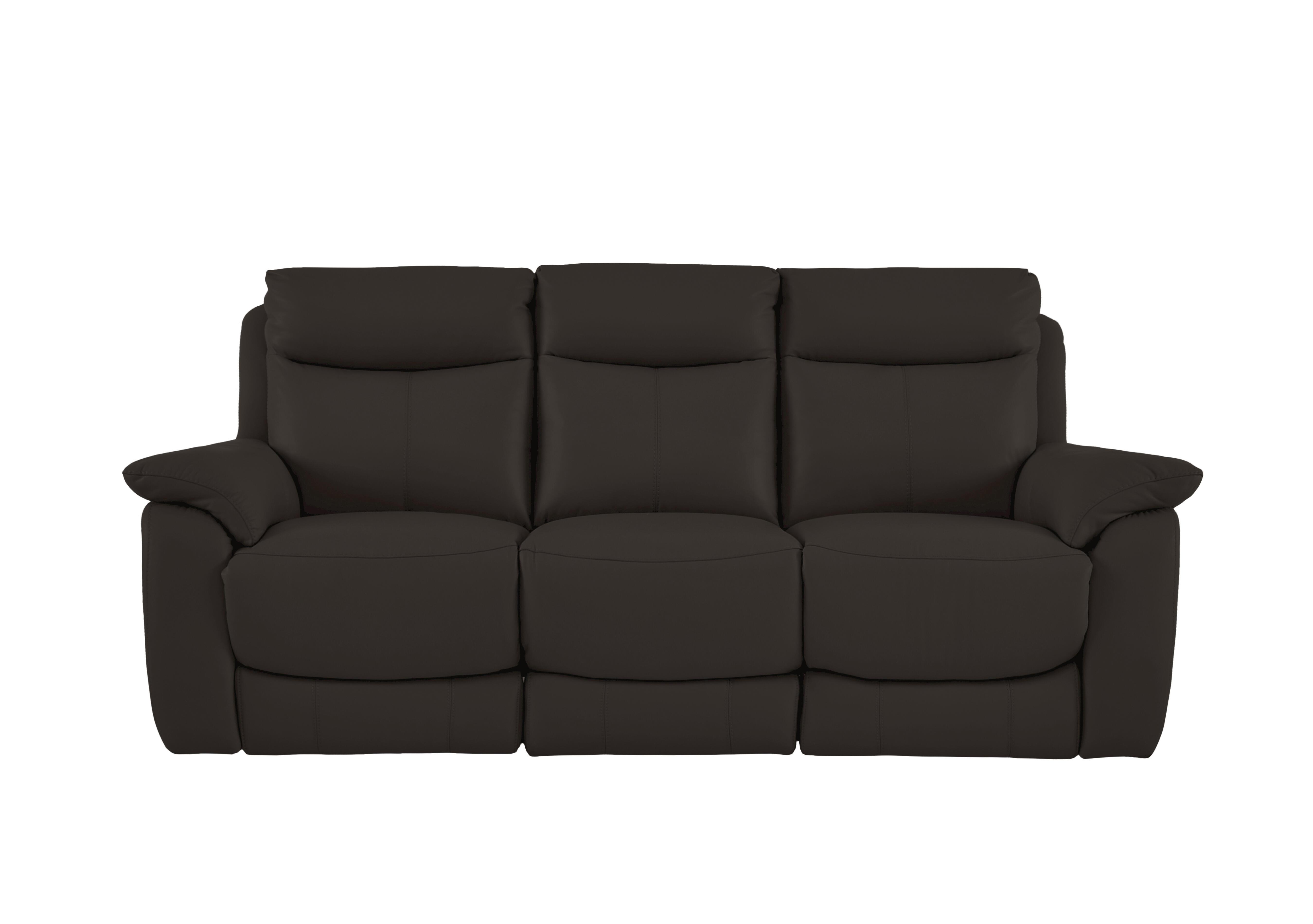 Echo 3 Seater Leather Sofa in Bv-1748 Dark Chocolate on Furniture Village