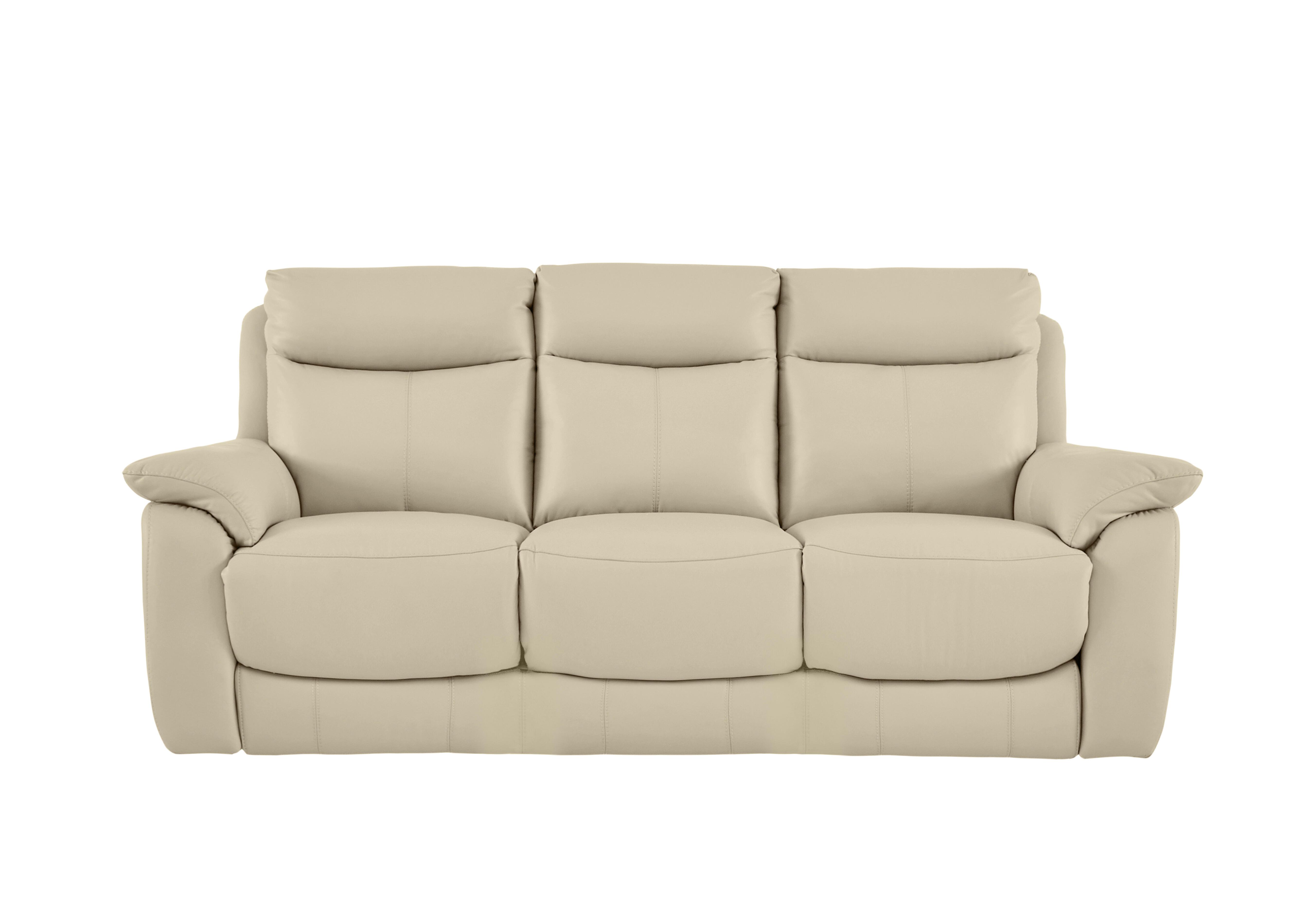 Echo 3 Seater Leather Sofa in Bv-862c Bisque on Furniture Village