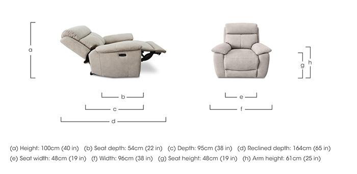 Echo Fabric Power Recliner Chair in  on Furniture Village