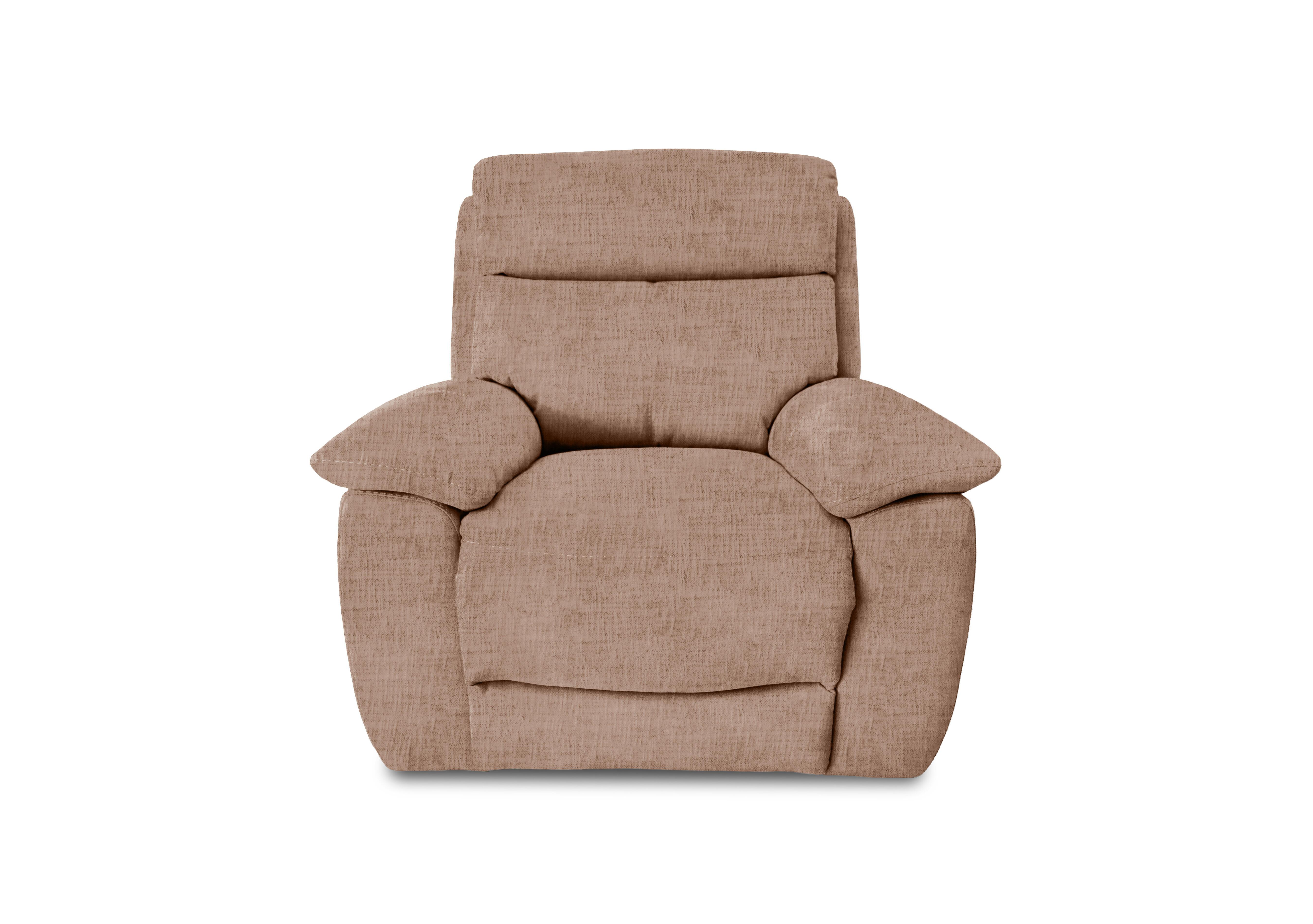 Echo Fabric Power Recliner Chair in Fab-Mga-R13 Light Brown on Furniture Village