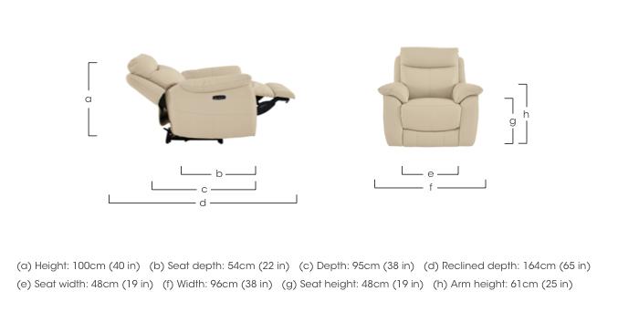 Echo Leather Power Recliner Chair in  on Furniture Village