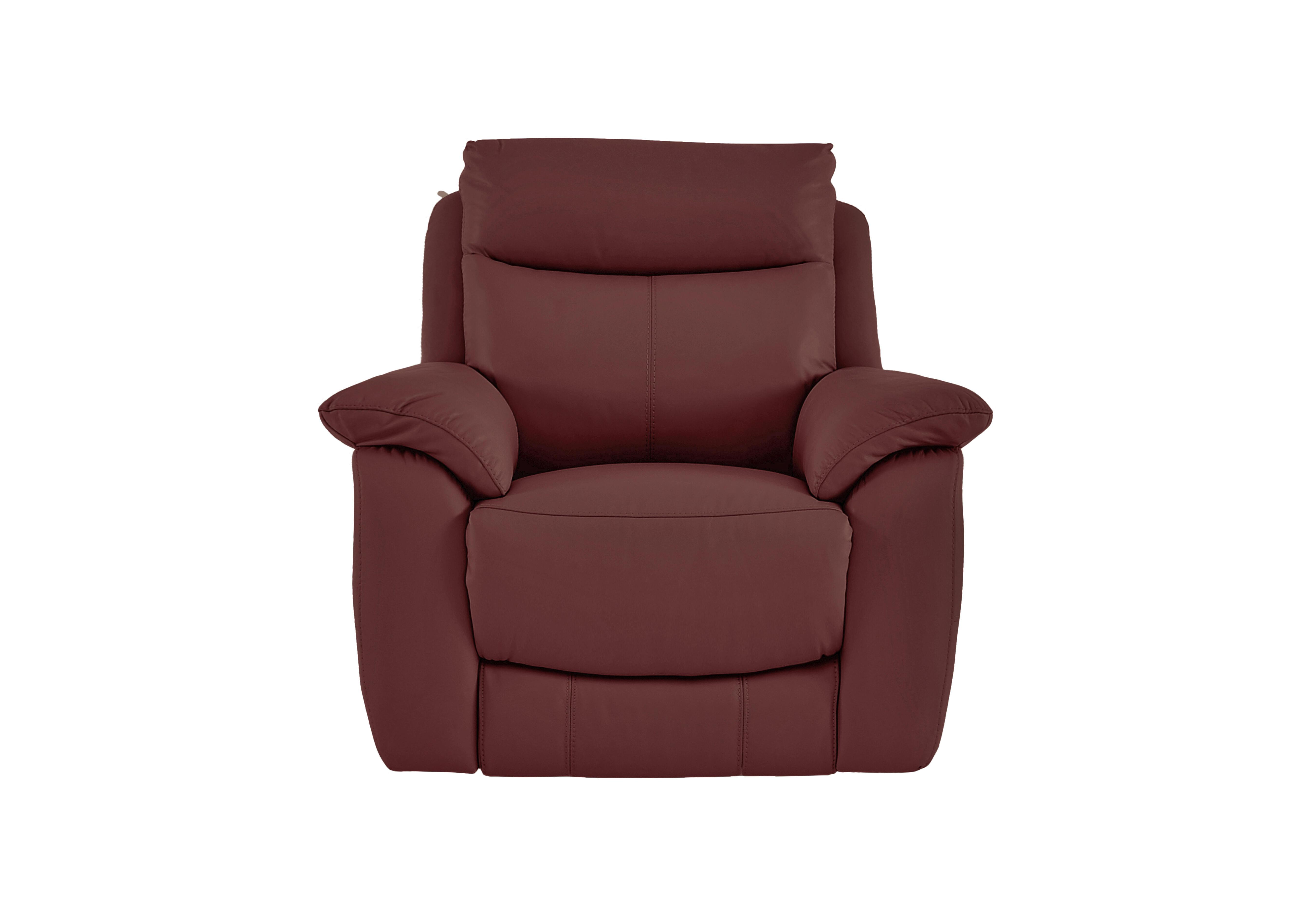 Echo Leather Armchair in Bv-035c Deep Red on Furniture Village