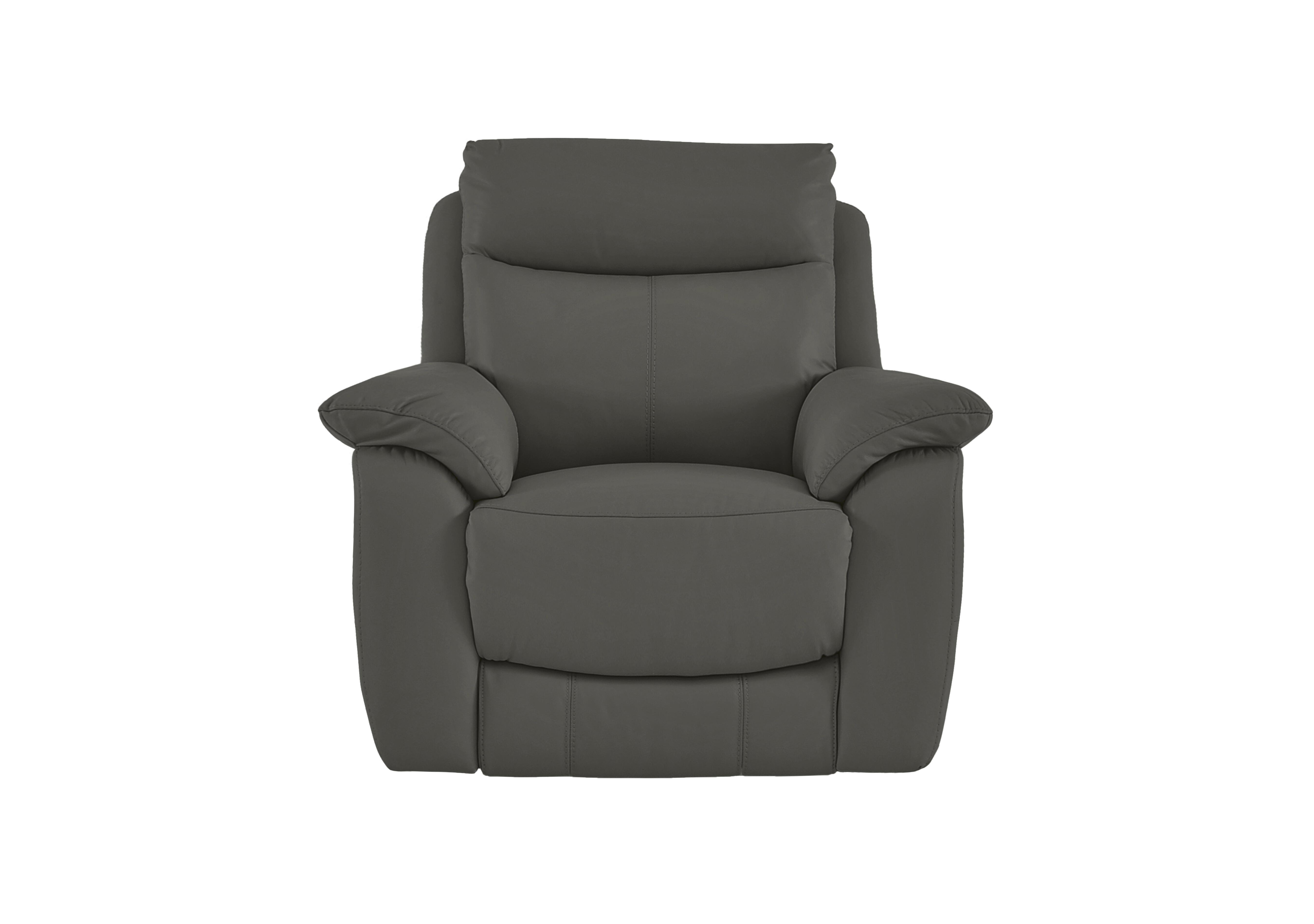 Echo Leather Power Recliner Chair in Bv-088e Charcoal Grey on Furniture Village