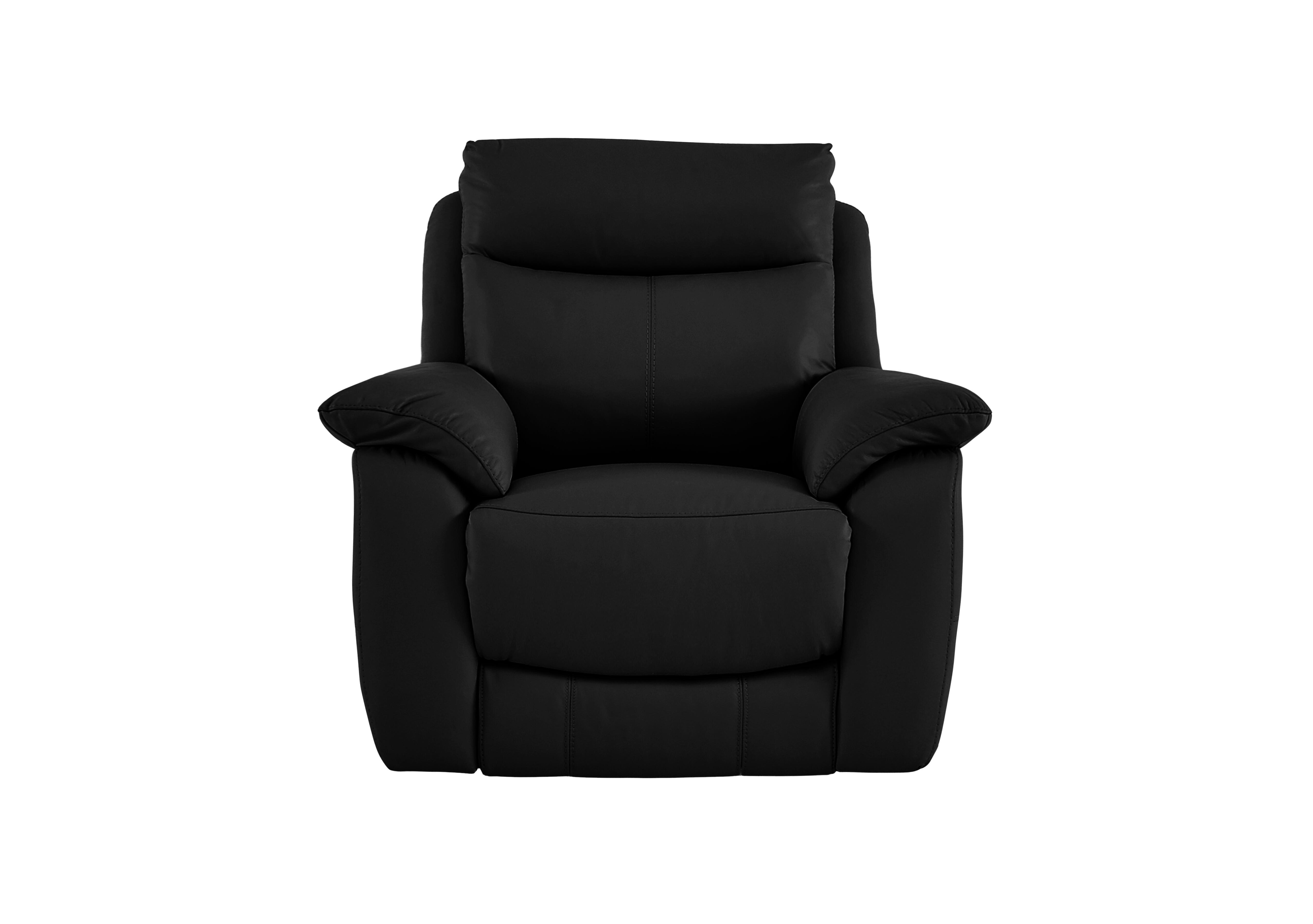 Echo Leather Armchair in Bv-3500 Black on Furniture Village