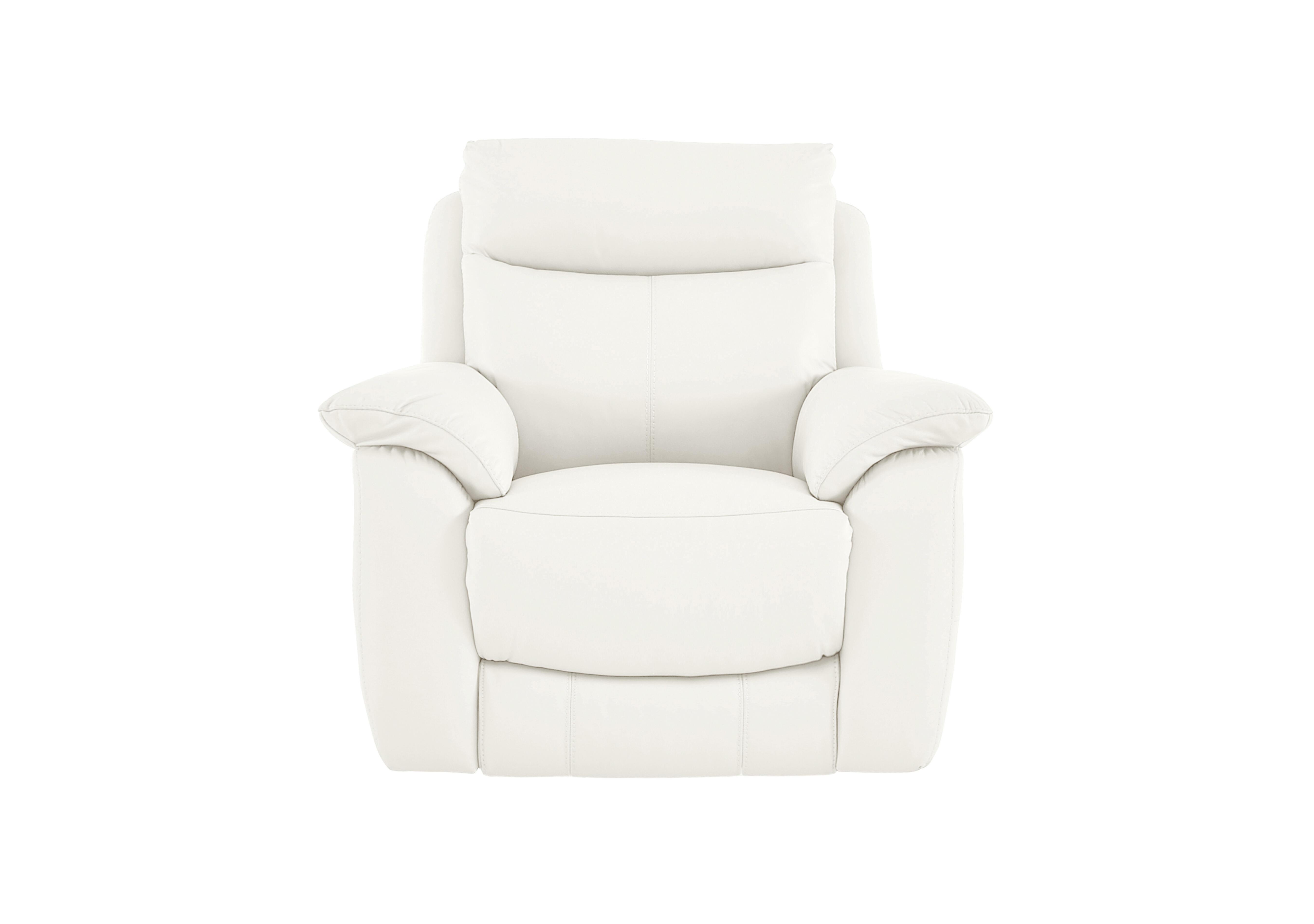 Echo Leather Armchair in Bv-744d Star White on Furniture Village