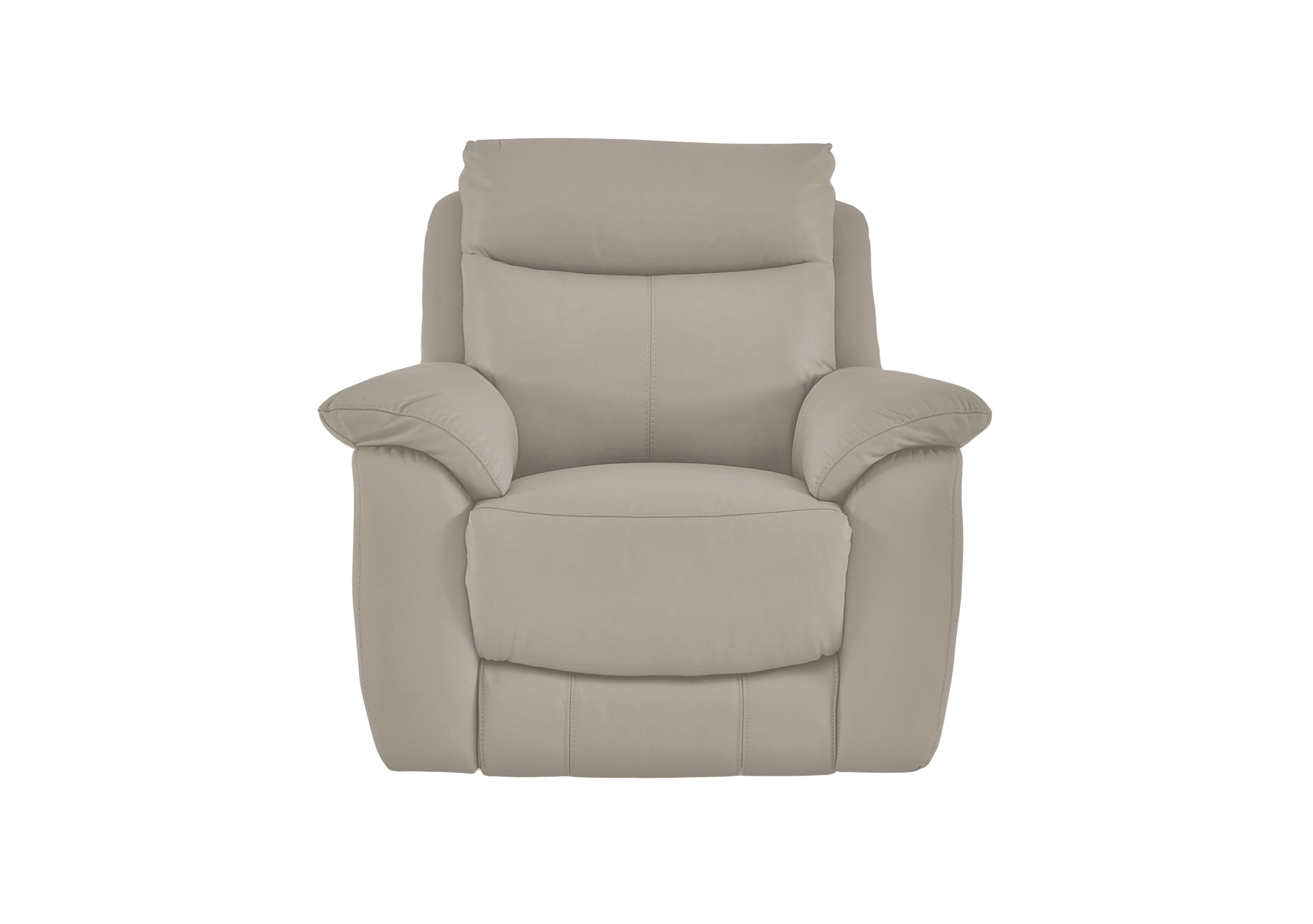 Echo Leather Power Recliner Chair in Bv-946b Feather Grey on Furniture Village