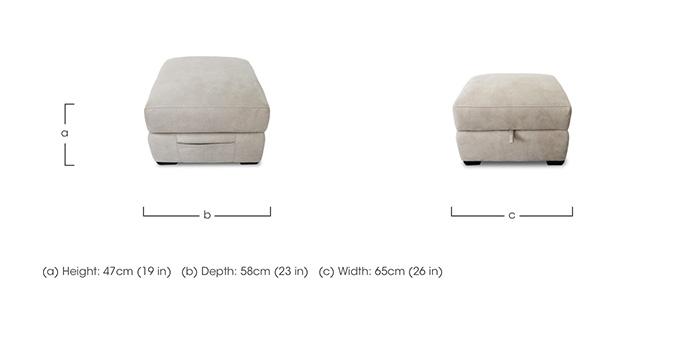 Echo Fabric Storage Footstool in  on Furniture Village