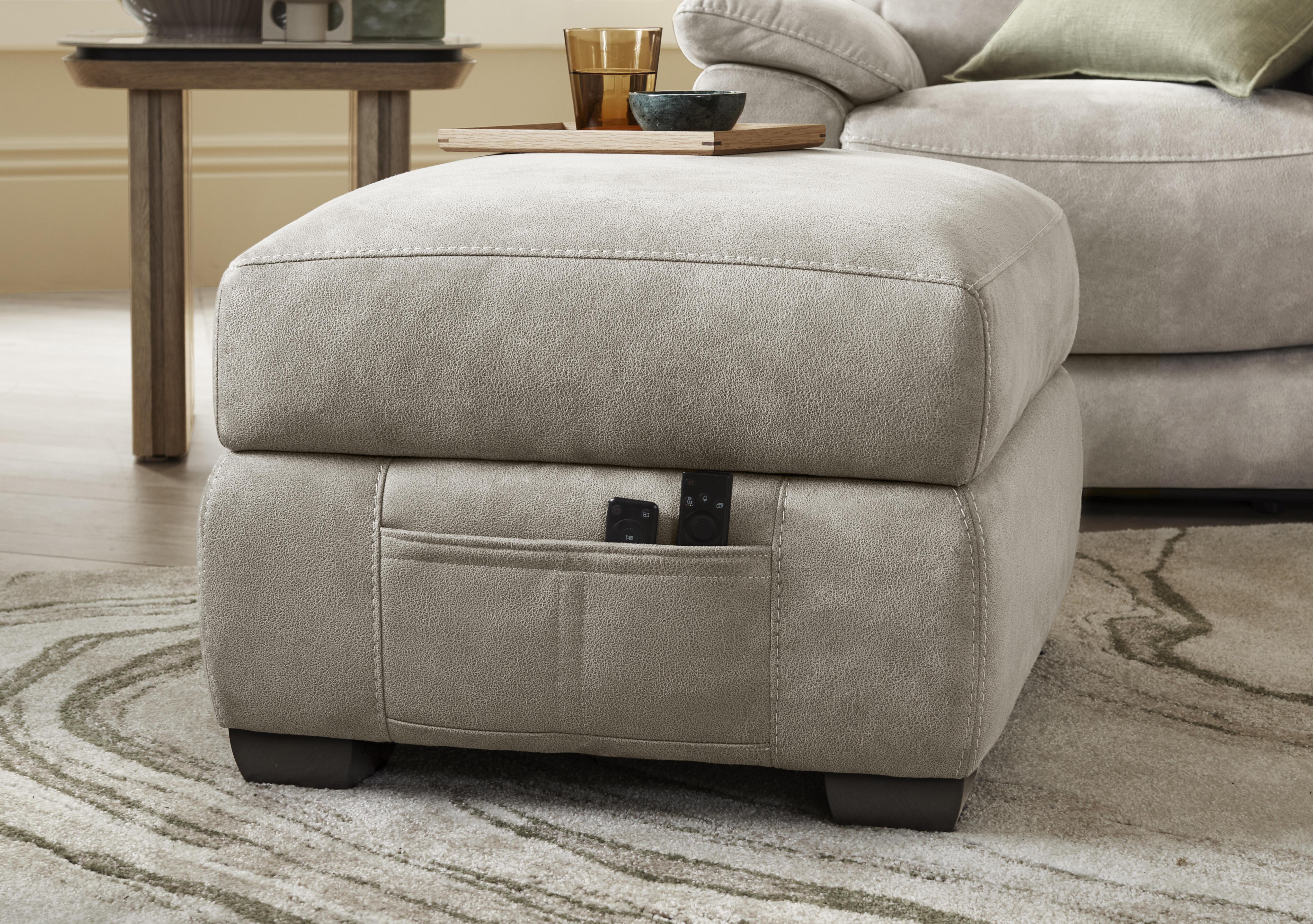 Echo Fabric Storage Footstool in  on Furniture Village