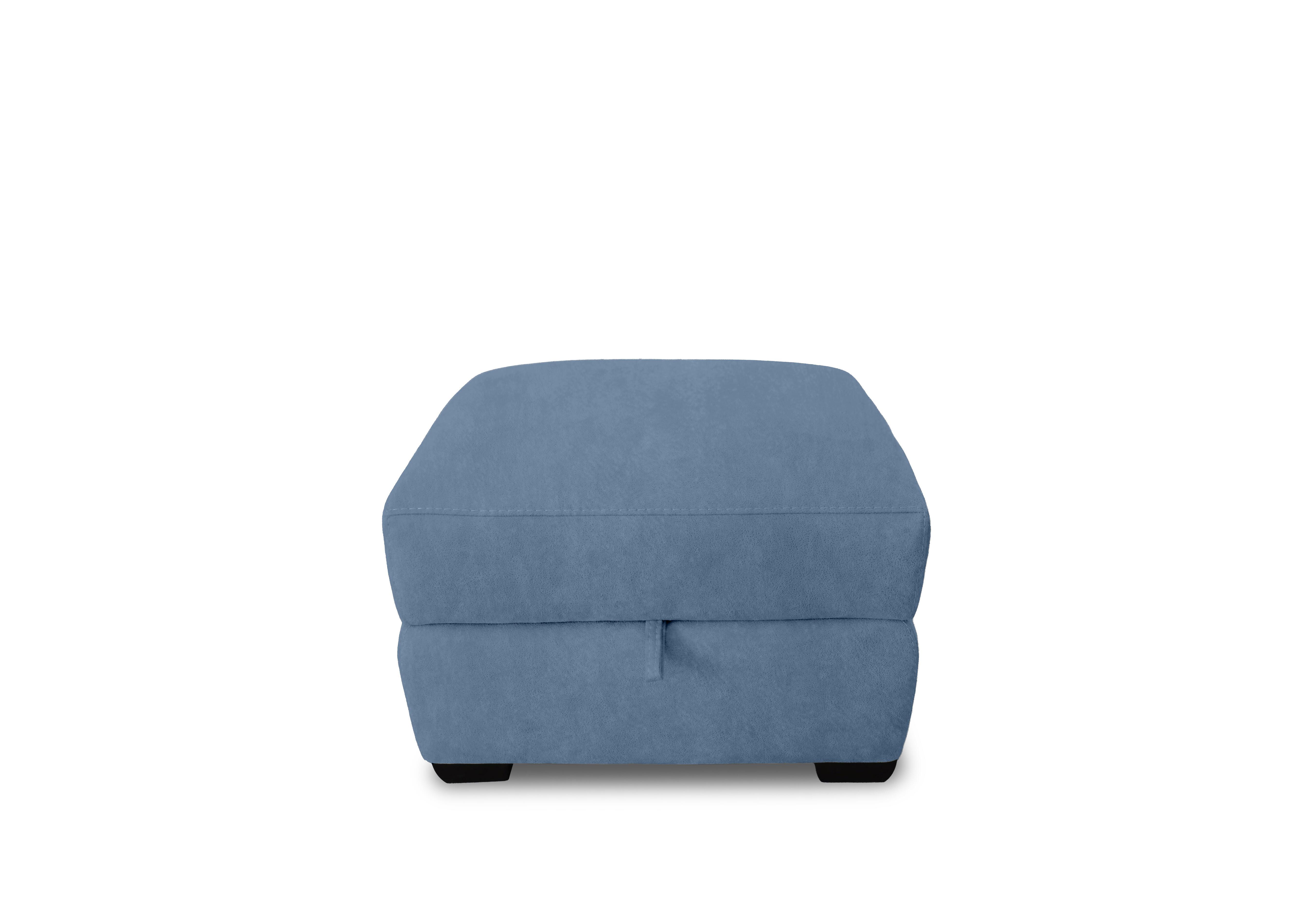 Echo Fabric Storage Footstool in Fab-Dab-R18 Silverish Blue on Furniture Village