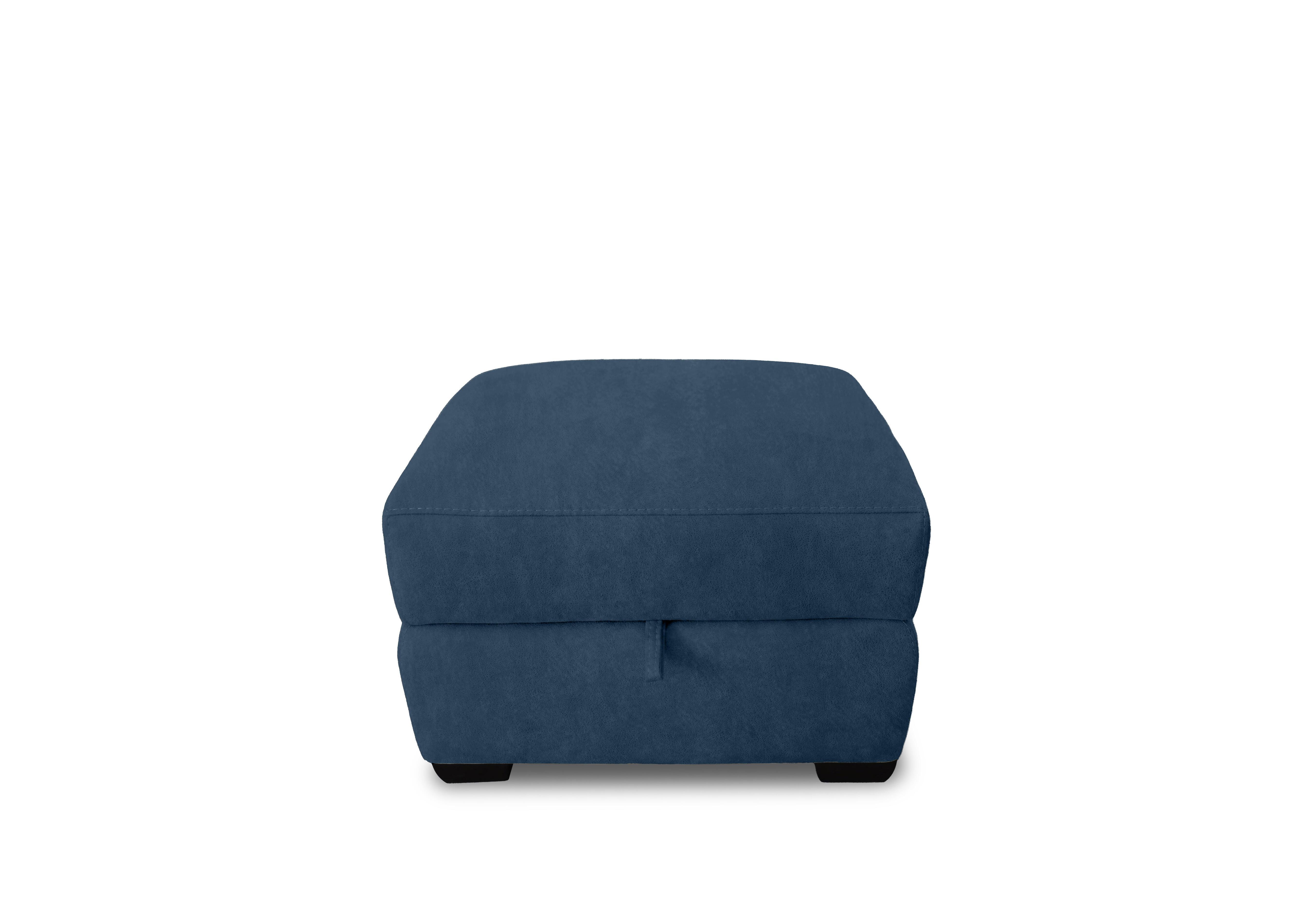 Echo Fabric Storage Footstool in Fab-Dab-R23 Steel Blue on Furniture Village