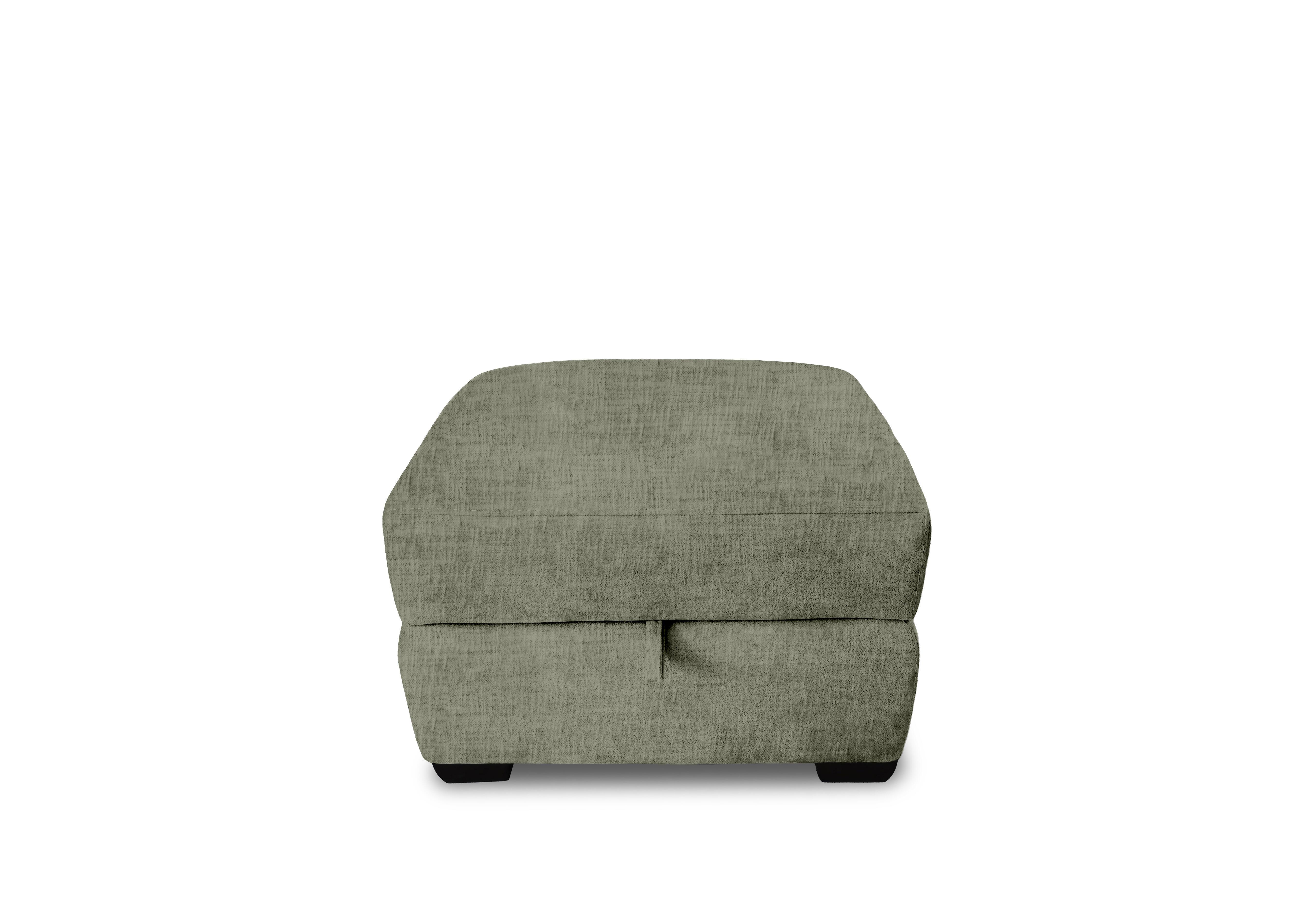 Echo Fabric Storage Footstool in Fab-Mga-R11 Olive Green on Furniture Village