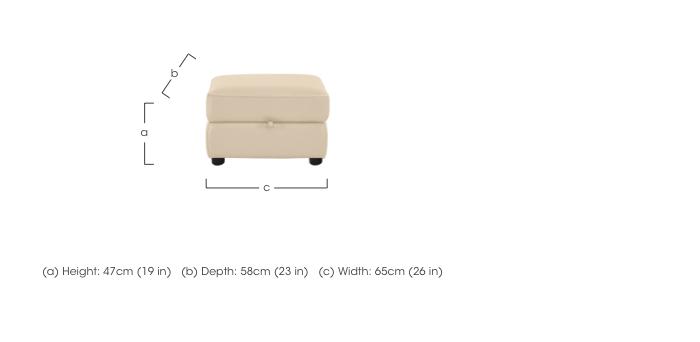 Echo Leather Storage Footstool in  on Furniture Village