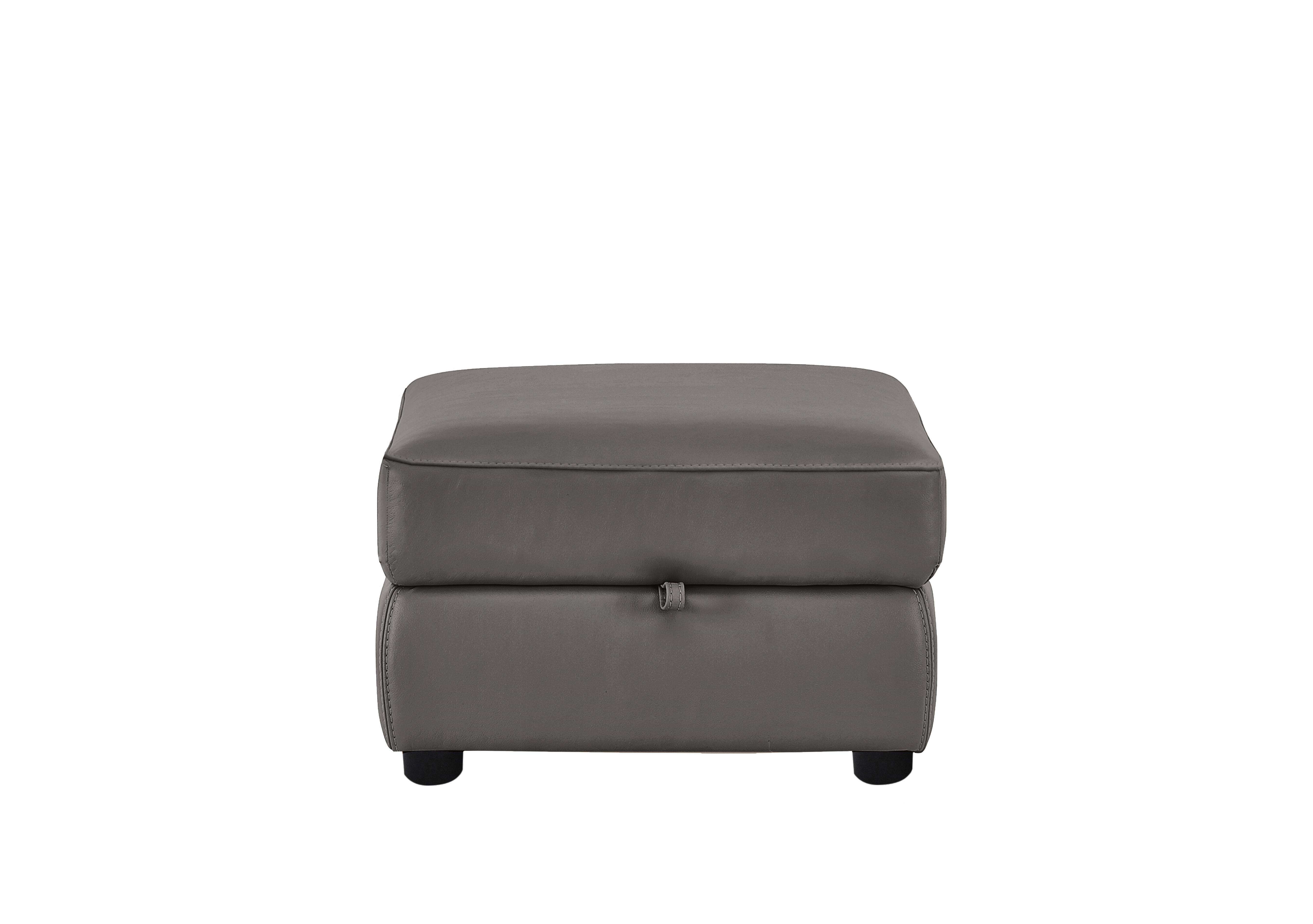 Echo Leather Storage Footstool in Bv-042e Elephant on Furniture Village
