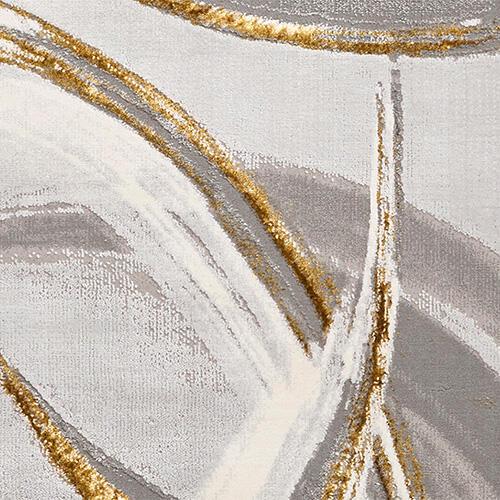 Xenio Rug in Grey - Gold on Furniture Village