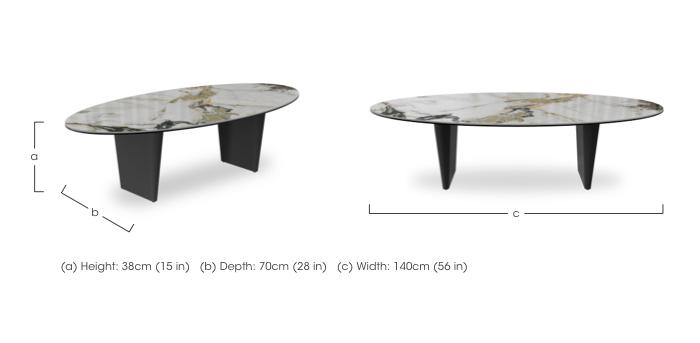 Felipe Coffee Table with Black Legs in  on Furniture Village