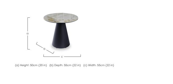 Felipe Lamp Table with Black Base in  on Furniture Village