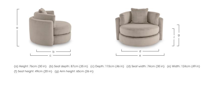 Primrose Swivel Chair in  on Furniture Village