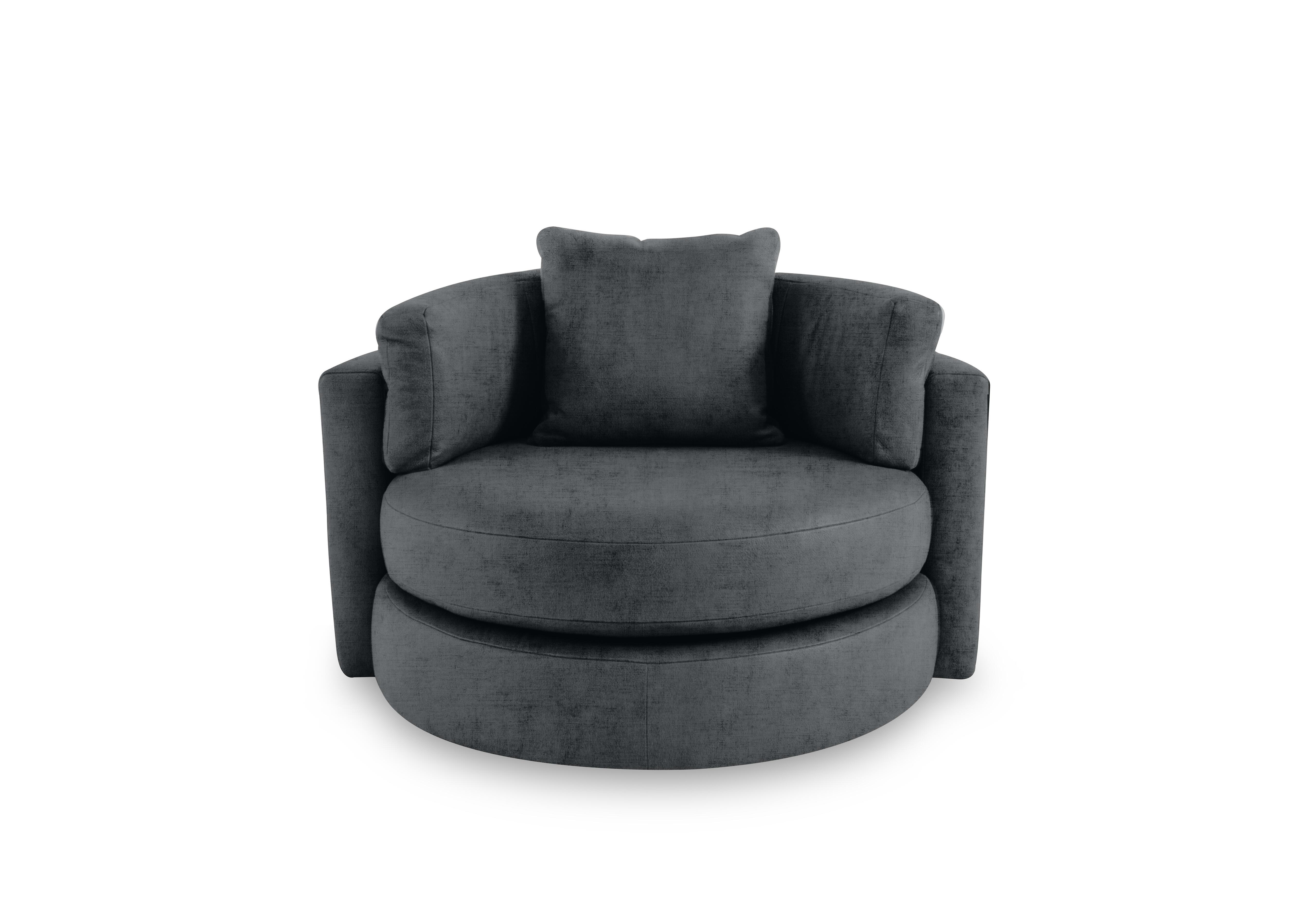 Primrose Swivel Chair in Dion Battleship on Furniture Village